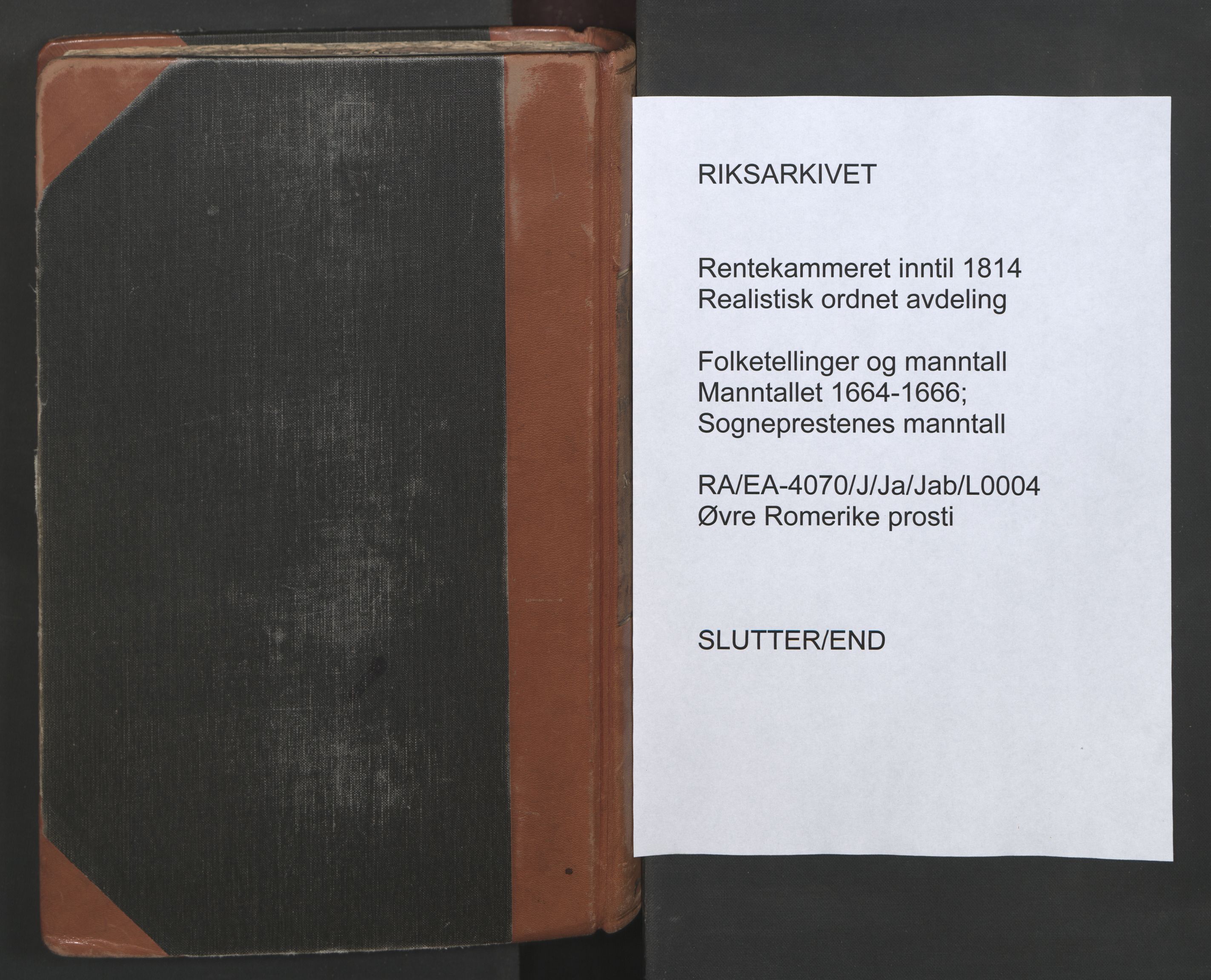 RA, Sogneprestenes manntall 1664-1666, nr. 4: Øvre Romerike prosti, 1664-1666