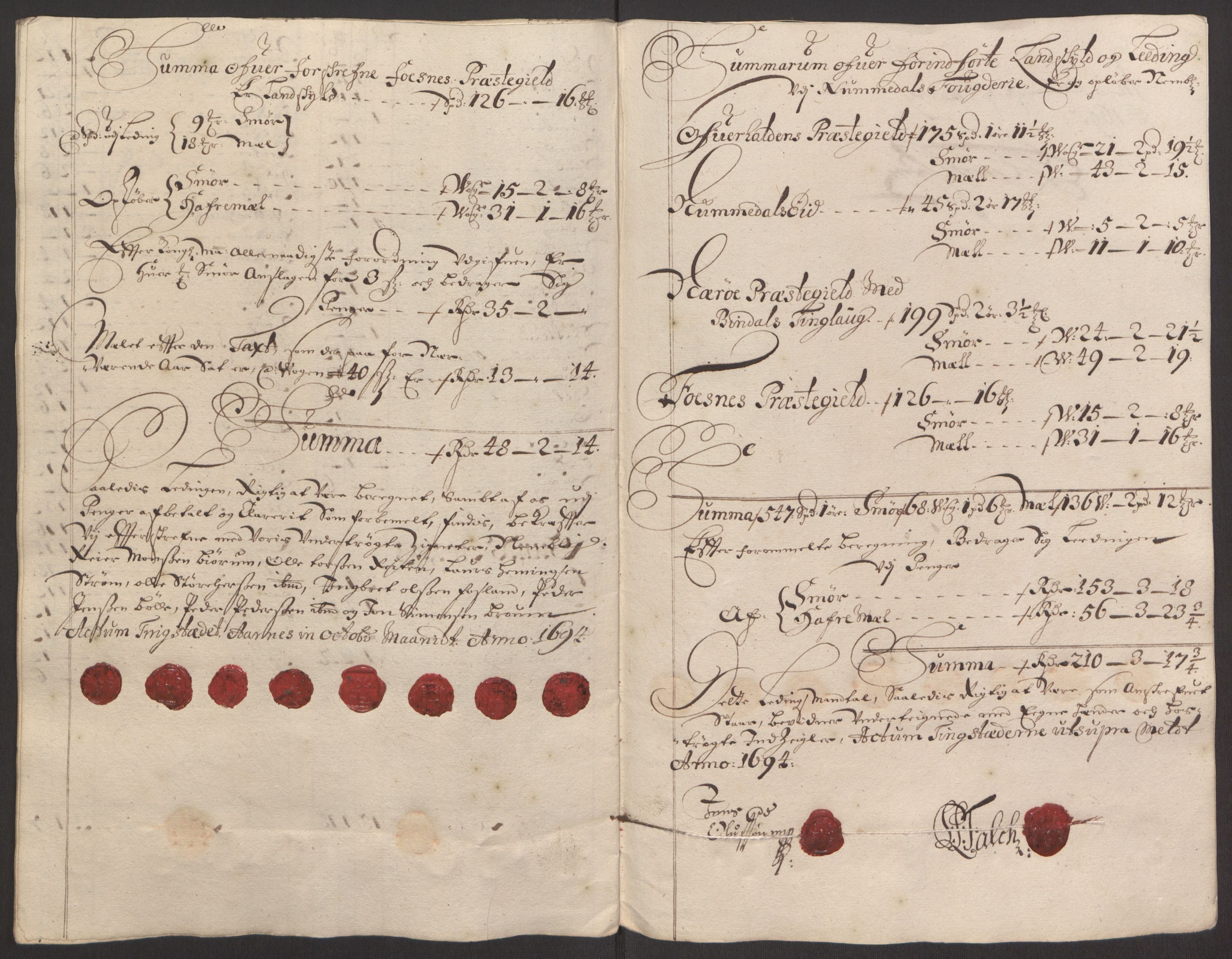 Rentekammeret inntil 1814, Reviderte regnskaper, Fogderegnskap, RA/EA-4092/R64/L4424: Fogderegnskap Namdal, 1692-1695, s. 387
