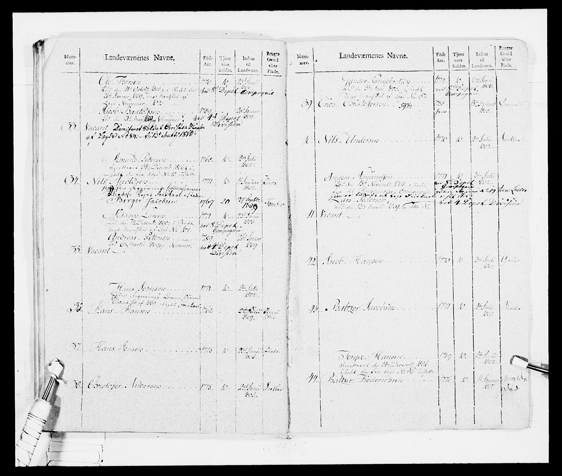 Generalitets- og kommissariatskollegiet, Det kongelige norske kommissariatskollegium, AV/RA-EA-5420/E/Eh/L0034: Nordafjelske gevorbne infanteriregiment, 1810, s. 212