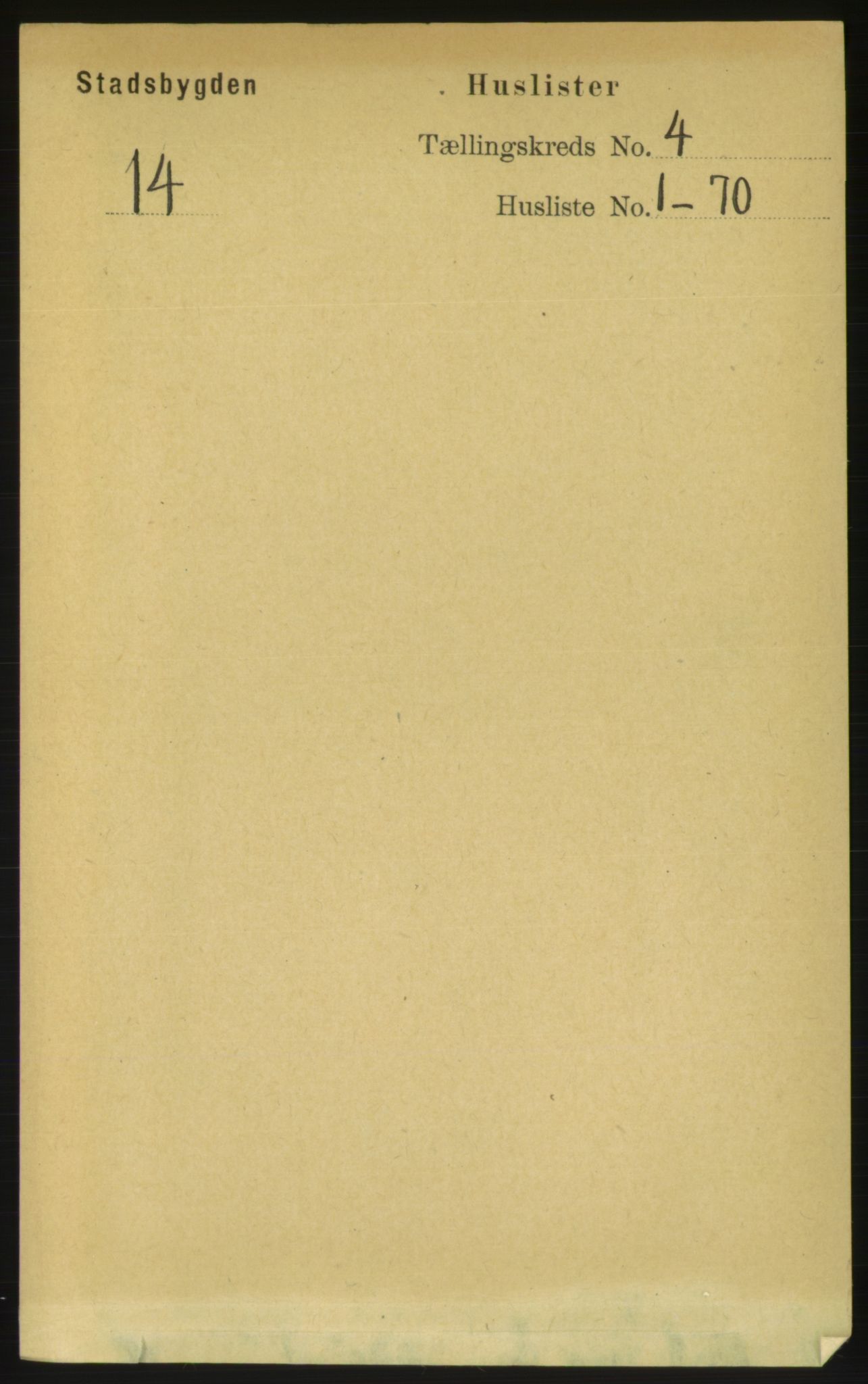 RA, Folketelling 1891 for 1625 Stadsbygd herred, 1891, s. 1748