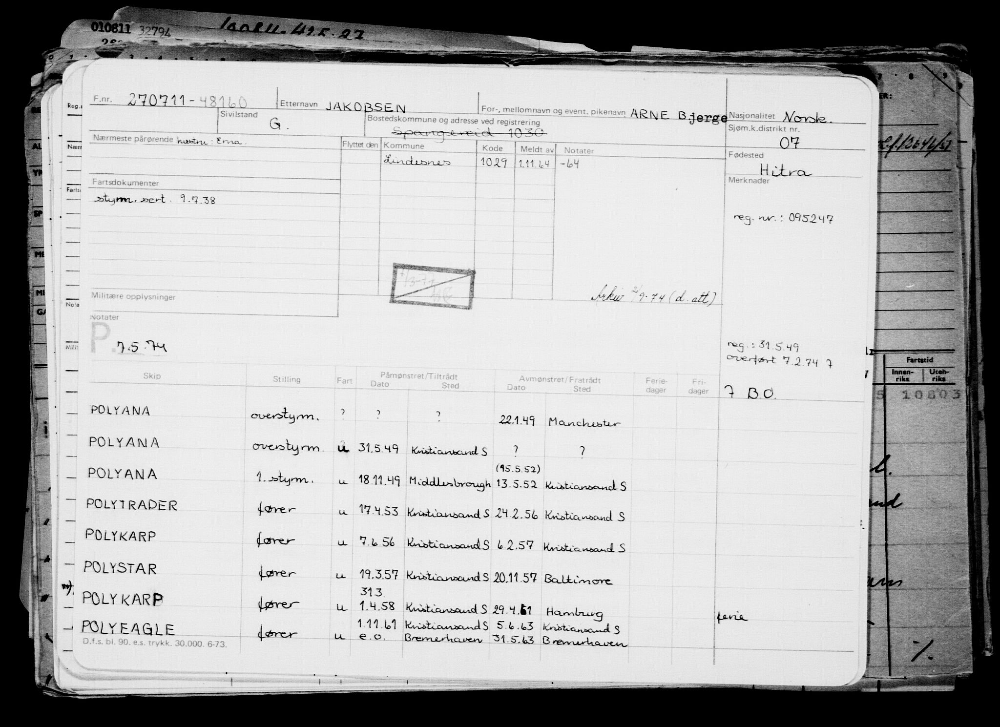 Direktoratet for sjømenn, RA/S-3545/G/Gb/L0098: Hovedkort, 1911, s. 502