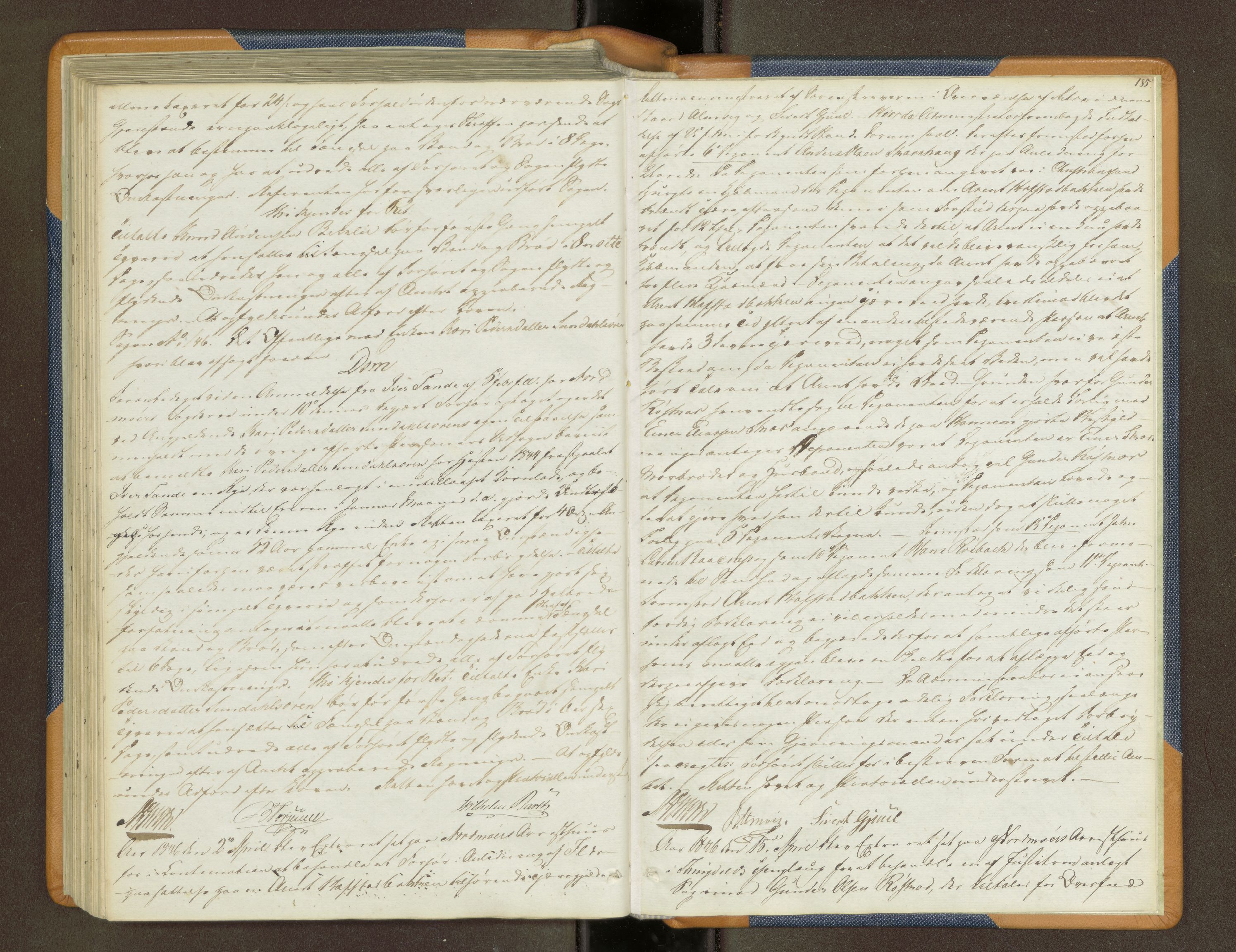 Nordmøre sorenskriveri, AV/SAT-A-4132/1/1/1B/L0001: Ekstrarettsprotokoll, 1844-1846, s. 184b-185a