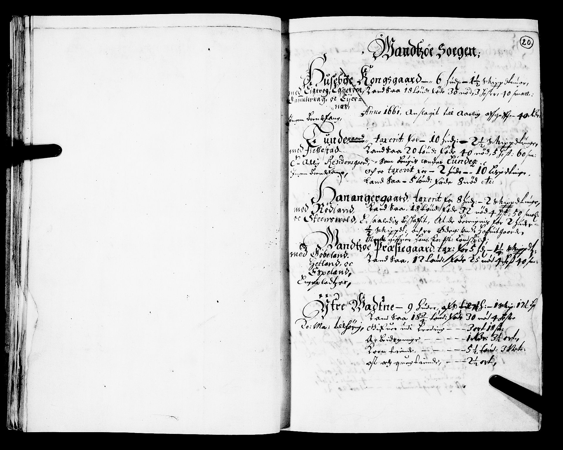 Rentekammeret inntil 1814, Realistisk ordnet avdeling, RA/EA-4070/N/Nb/Nba/L0031: Lista amt, 1668, s. 19b-20a