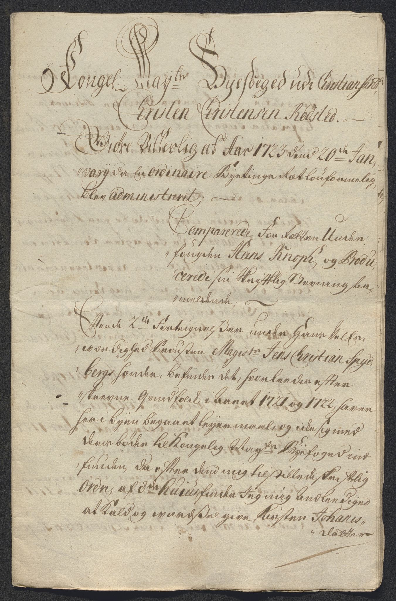 Rentekammeret inntil 1814, Reviderte regnskaper, Byregnskaper, AV/RA-EA-4066/R/Rm/L0286: [M19] Sikt og sakefall, 1719-1727, s. 184