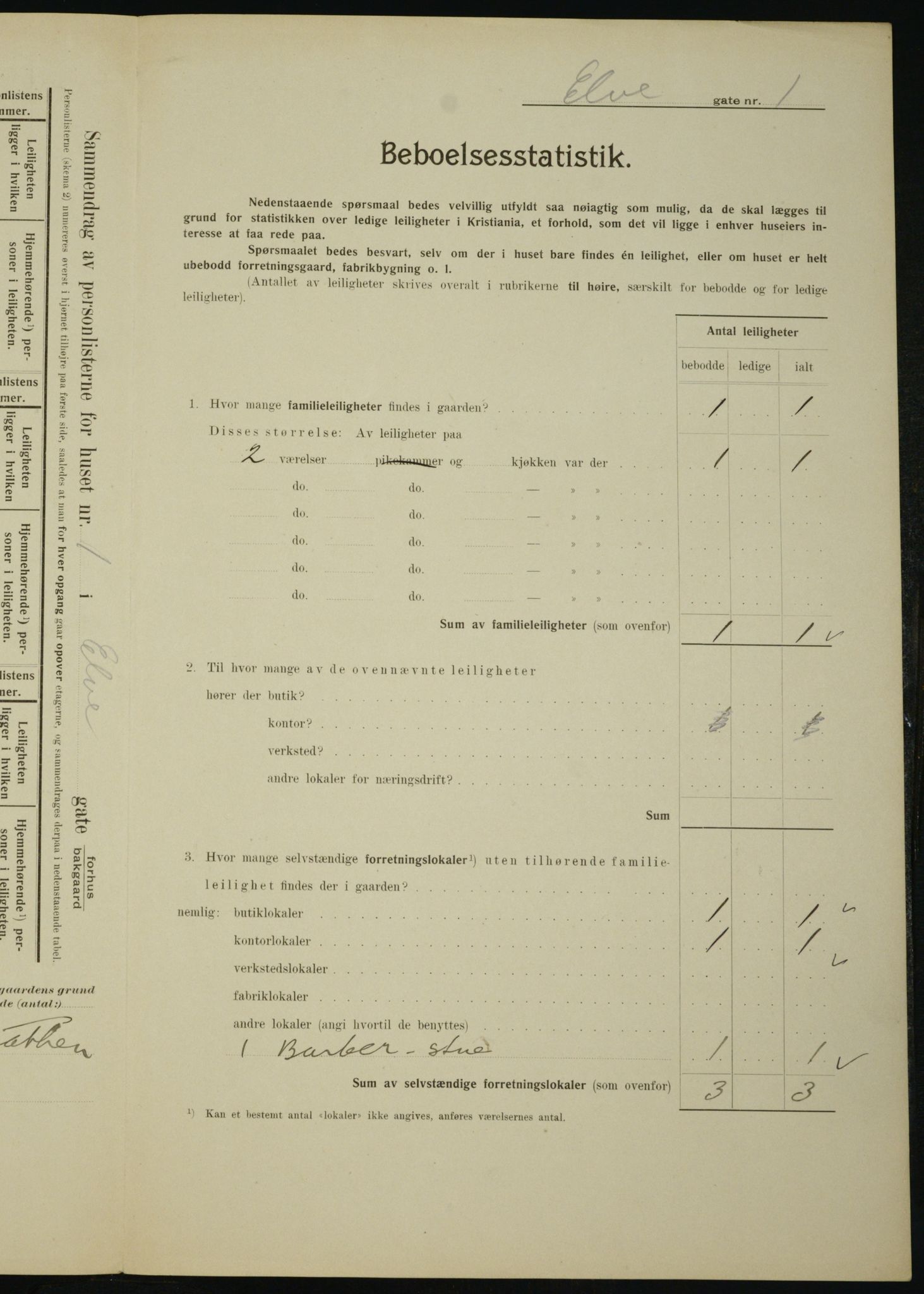 OBA, Kommunal folketelling 1.2.1910 for Kristiania, 1910, s. 19098