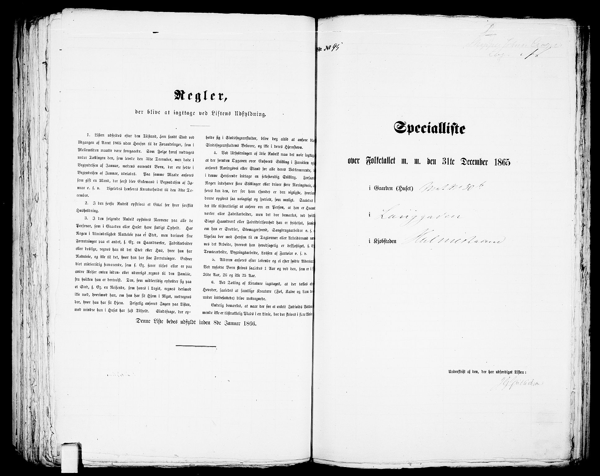 RA, Folketelling 1865 for 0702B Botne prestegjeld, Holmestrand kjøpstad, 1865, s. 197