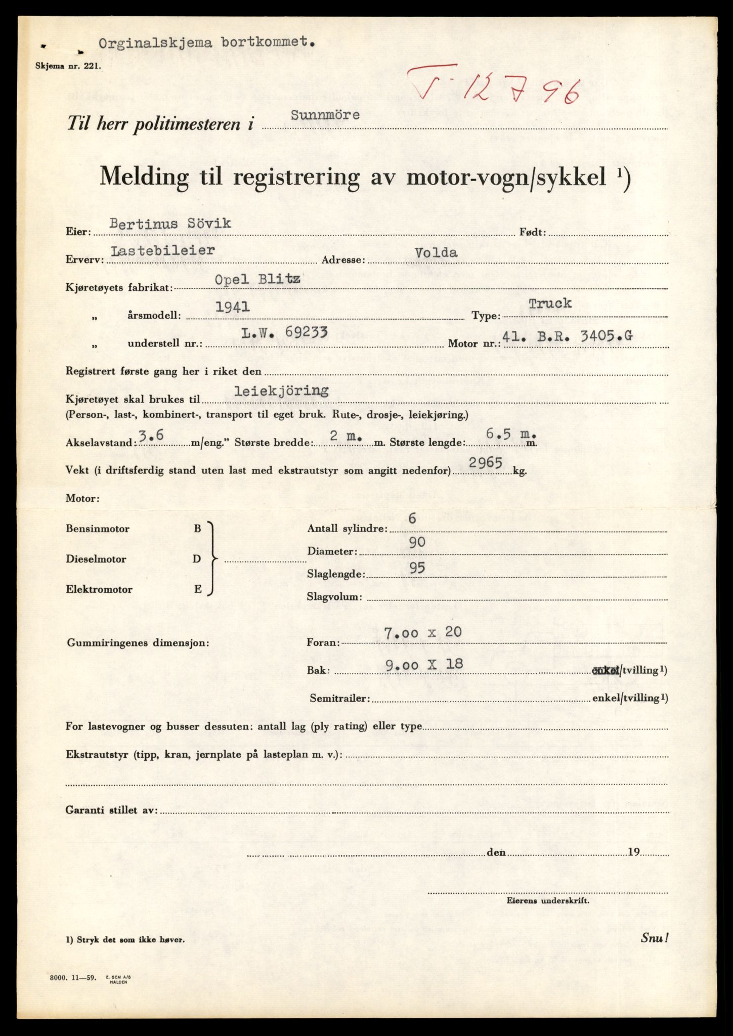 Møre og Romsdal vegkontor - Ålesund trafikkstasjon, AV/SAT-A-4099/F/Fe/L0035: Registreringskort for kjøretøy T 12653 - T 12829, 1927-1998, s. 2398