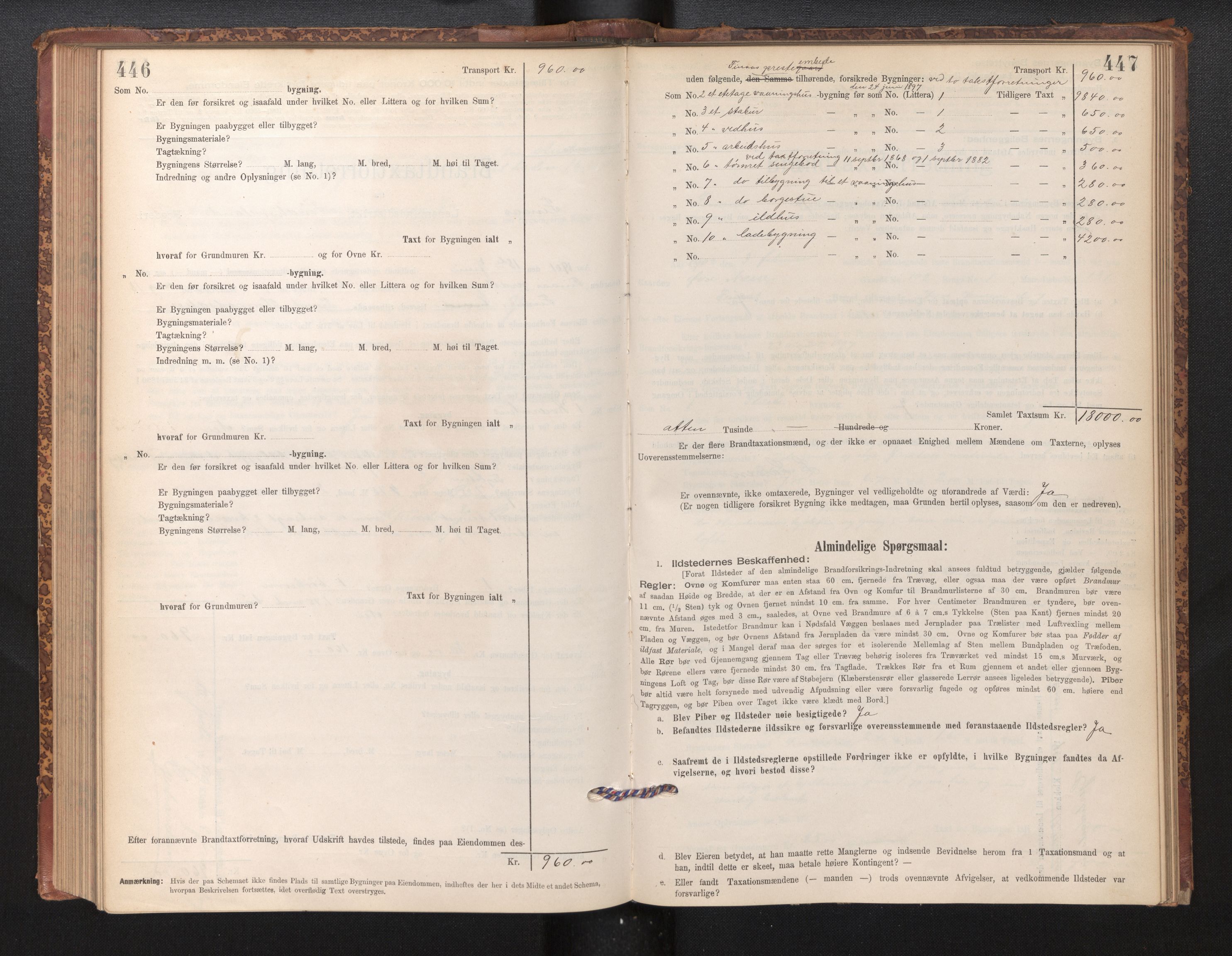 Lensmannen i Finnås, AV/SAB-A-31901/0012/L0002: Branntakstprotokoll, skjematakst, 1894-1954, s. 446-447