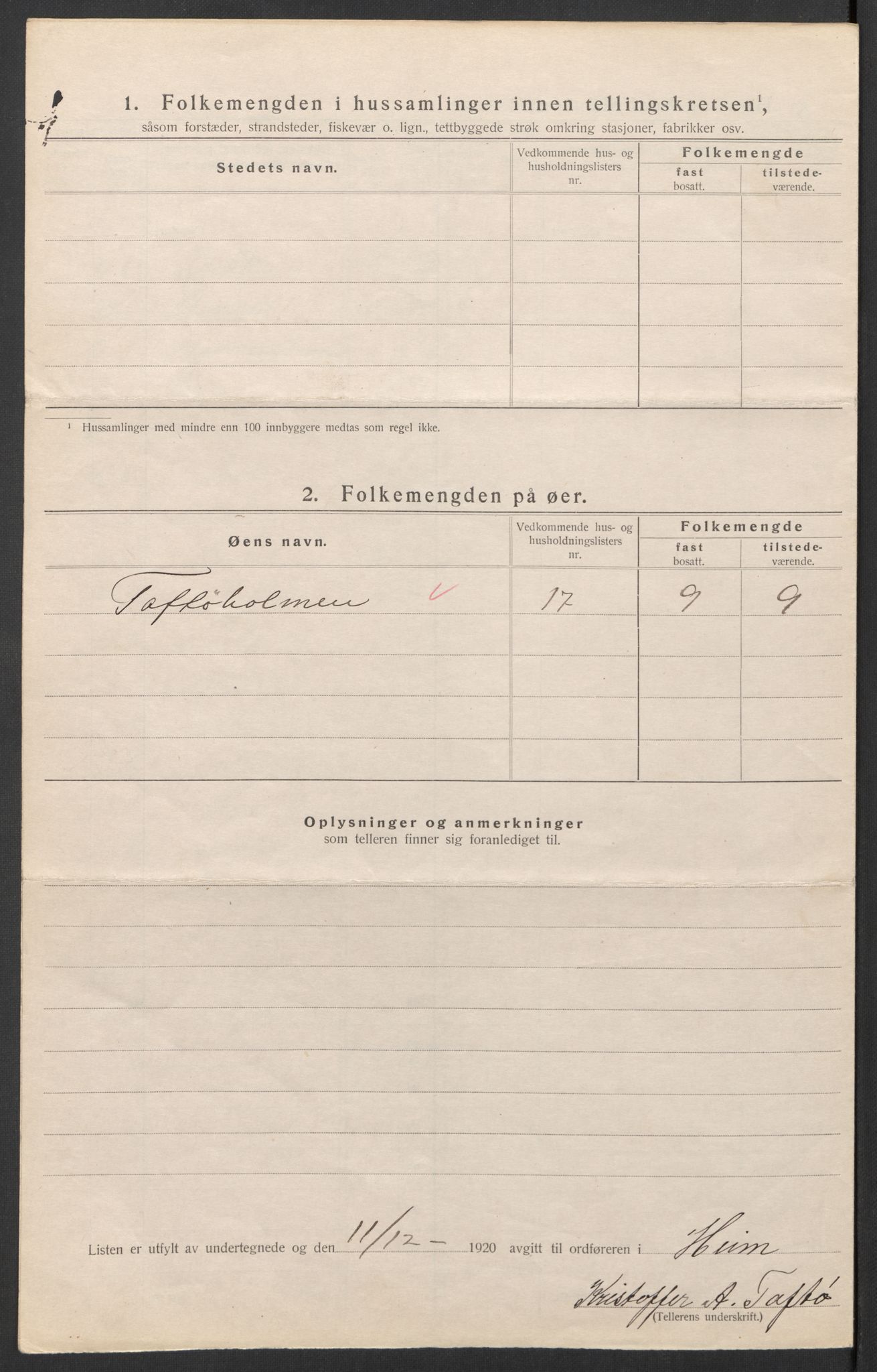 SAT, Folketelling 1920 for 1614 Heim herred, 1920, s. 27