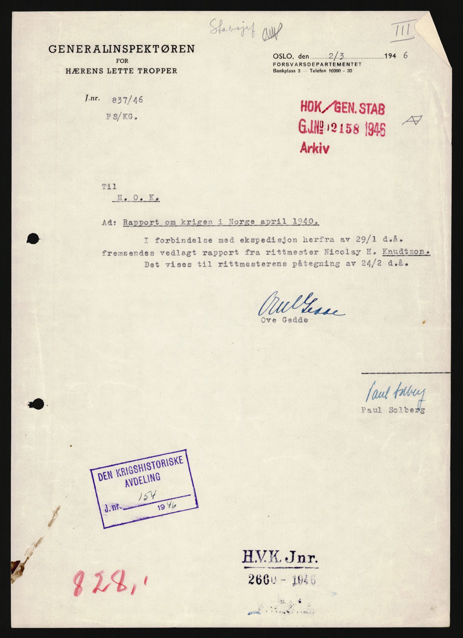 Forsvaret, Forsvarets krigshistoriske avdeling, AV/RA-RAFA-2017/Y/Yb/L0162: II-C-11-828  -  Luftvernet, 1940, s. 1185