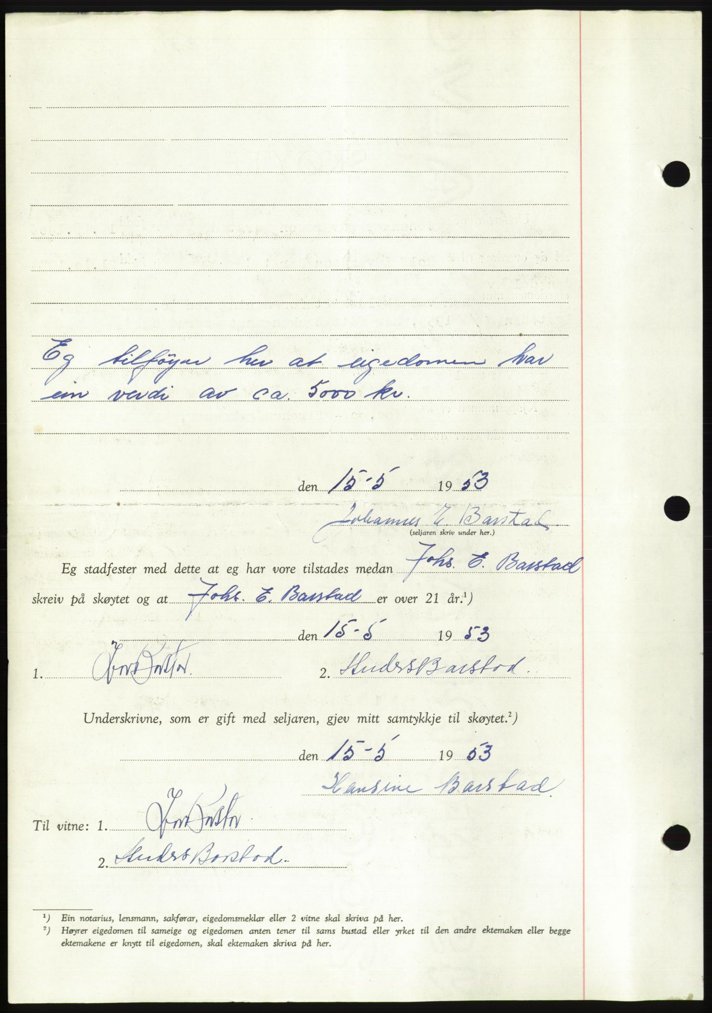 Søre Sunnmøre sorenskriveri, AV/SAT-A-4122/1/2/2C/L0095: Pantebok nr. 21A, 1953-1953, Dagboknr: 1116/1953