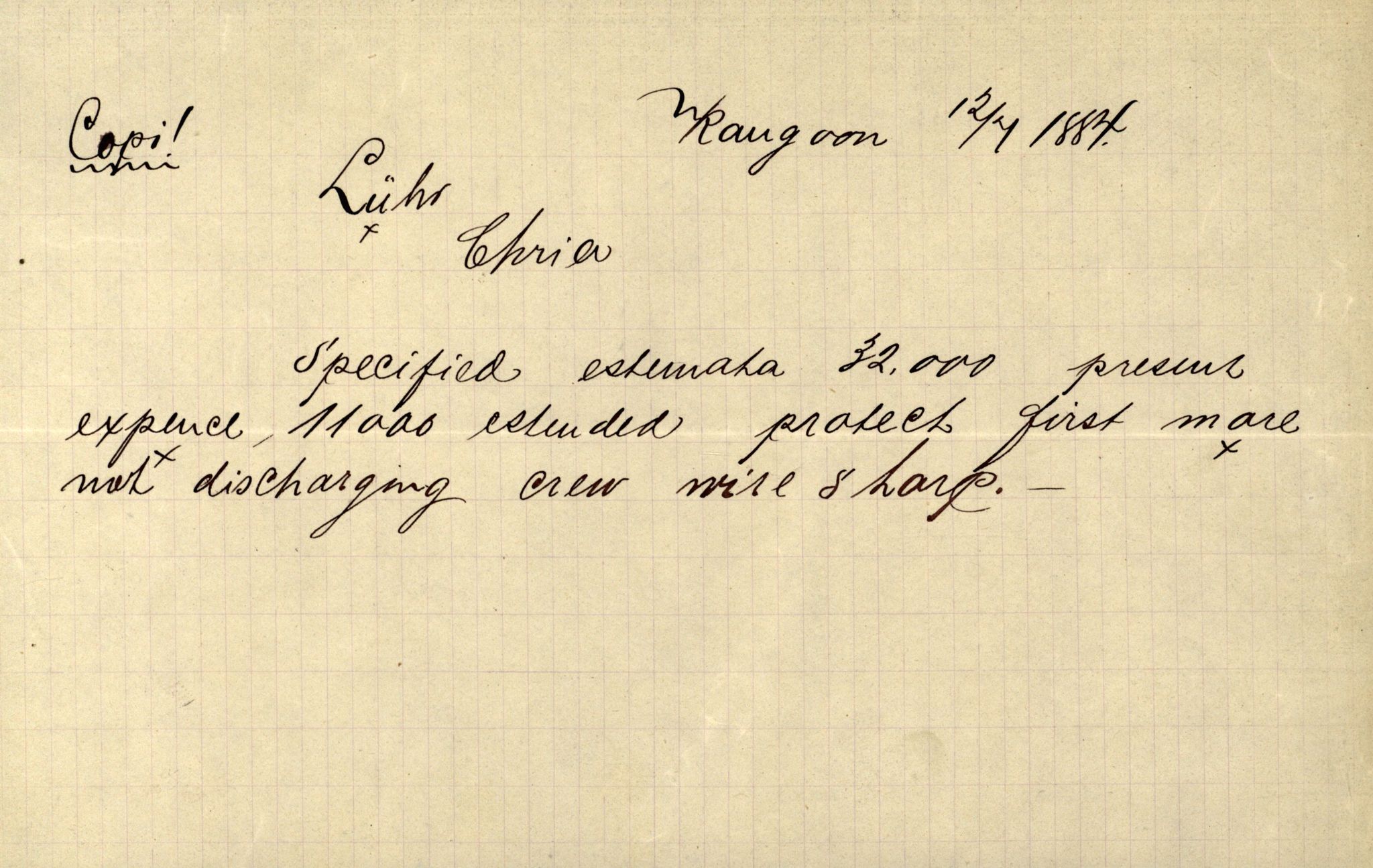 Pa 63 - Østlandske skibsassuranceforening, VEMU/A-1079/G/Ga/L0017/0014: Havaridokumenter / Petrus, Vera, Venus, Iphigenia, Jarlsberg, Harmonia, 1884, s. 63