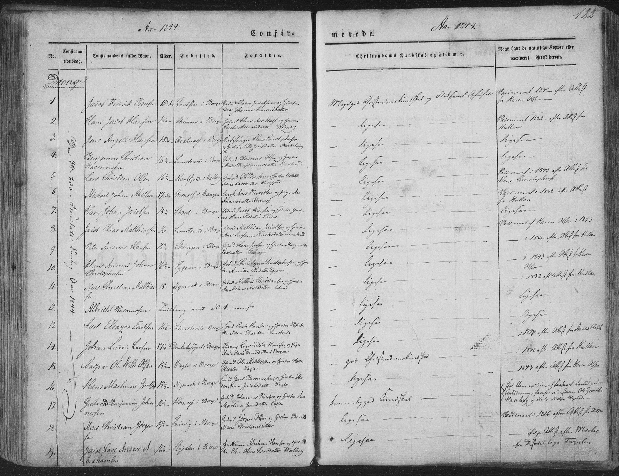 Ministerialprotokoller, klokkerbøker og fødselsregistre - Nordland, AV/SAT-A-1459/880/L1131: Ministerialbok nr. 880A05, 1844-1868, s. 122