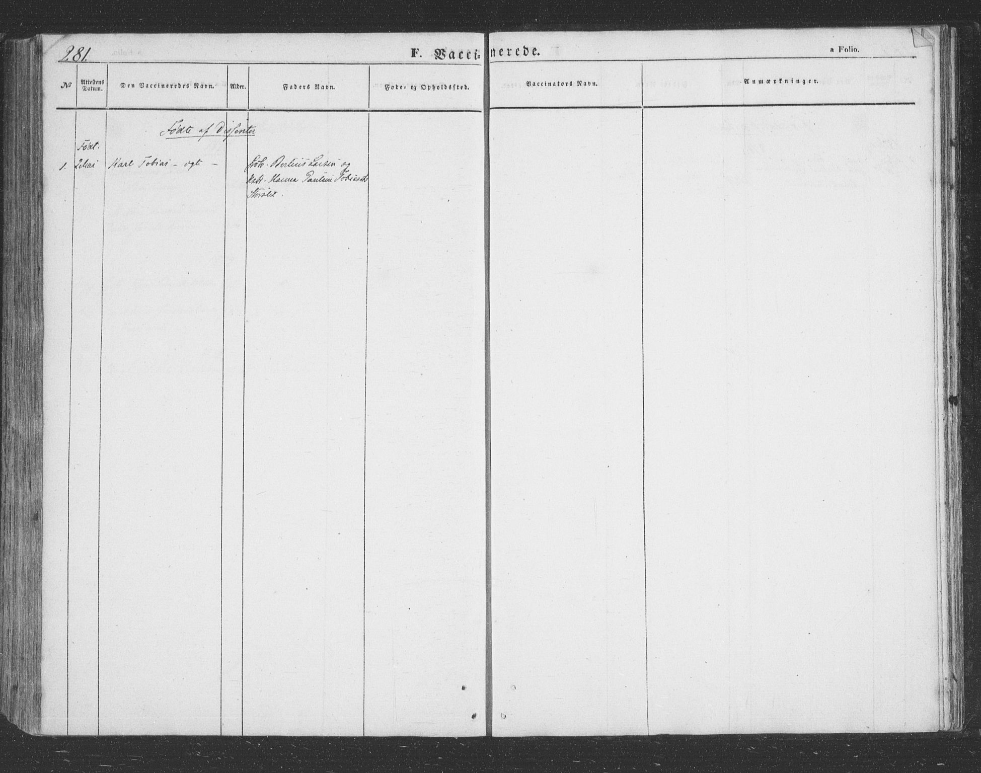 Lenvik sokneprestembete, AV/SATØ-S-1310/H/Ha/Hab/L0020klokker: Klokkerbok nr. 20, 1855-1883, s. 281