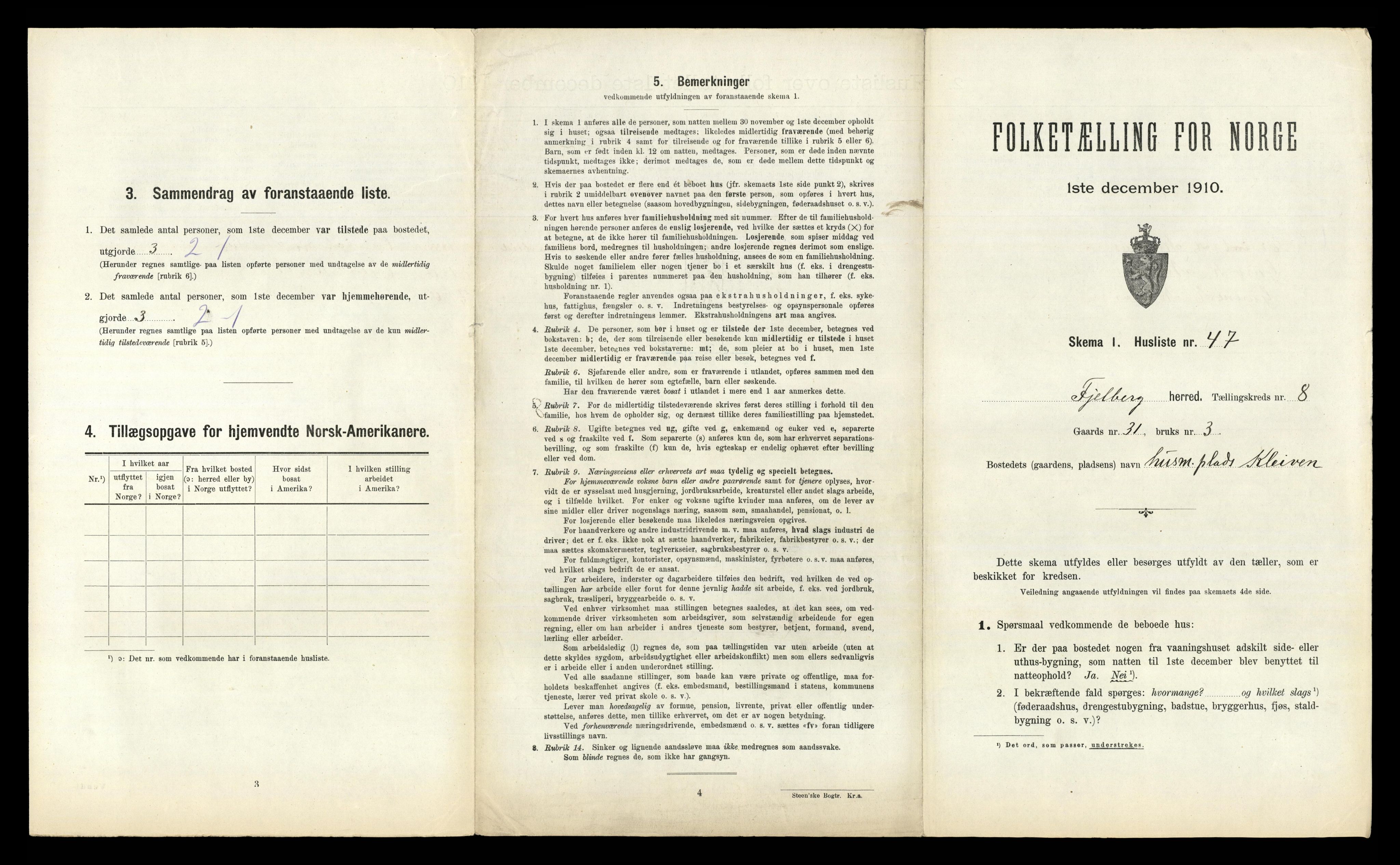 RA, Folketelling 1910 for 1213 Fjelberg herred, 1910, s. 915