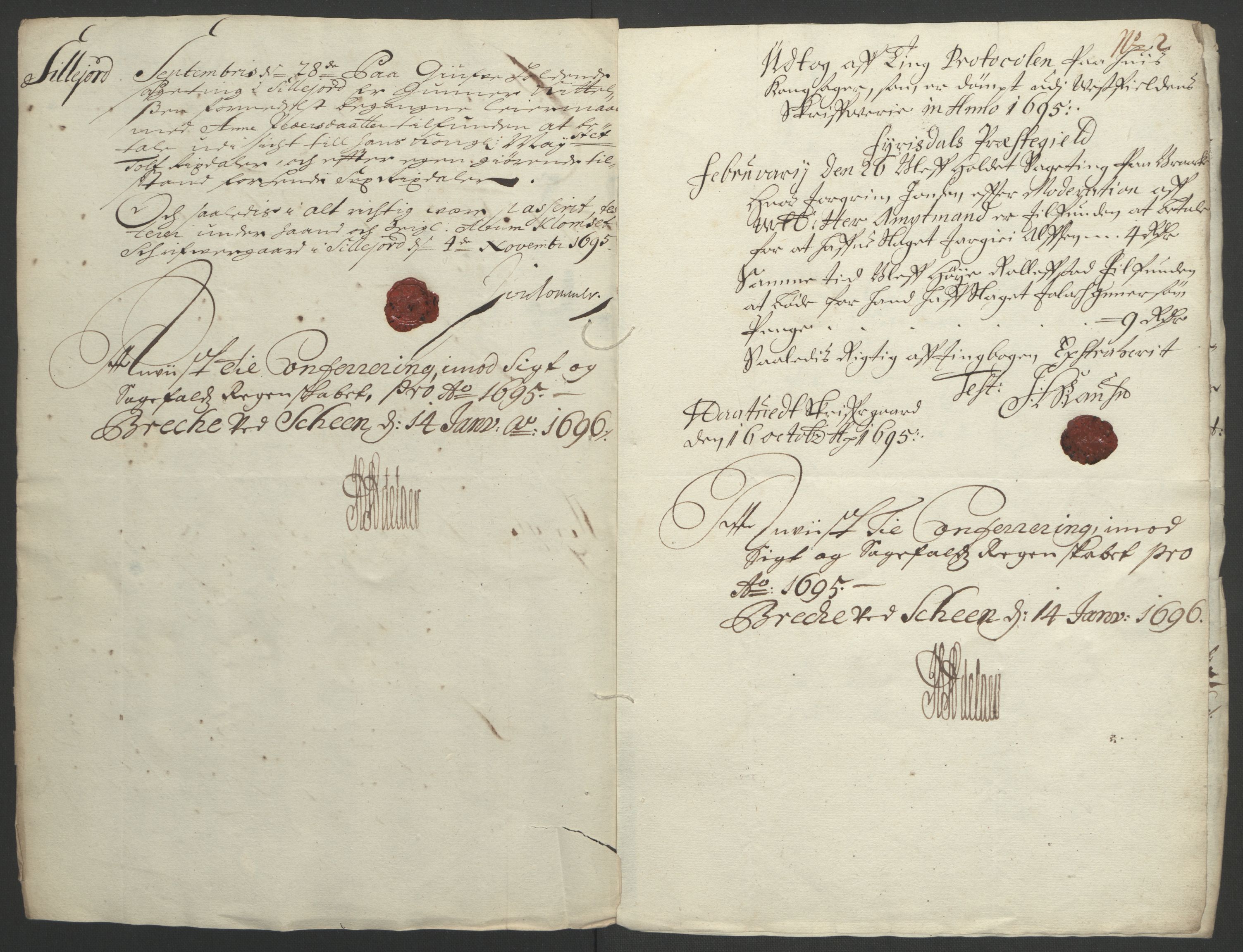 Rentekammeret inntil 1814, Reviderte regnskaper, Fogderegnskap, AV/RA-EA-4092/R36/L2093: Fogderegnskap Øvre og Nedre Telemark og Bamble, 1695, s. 56