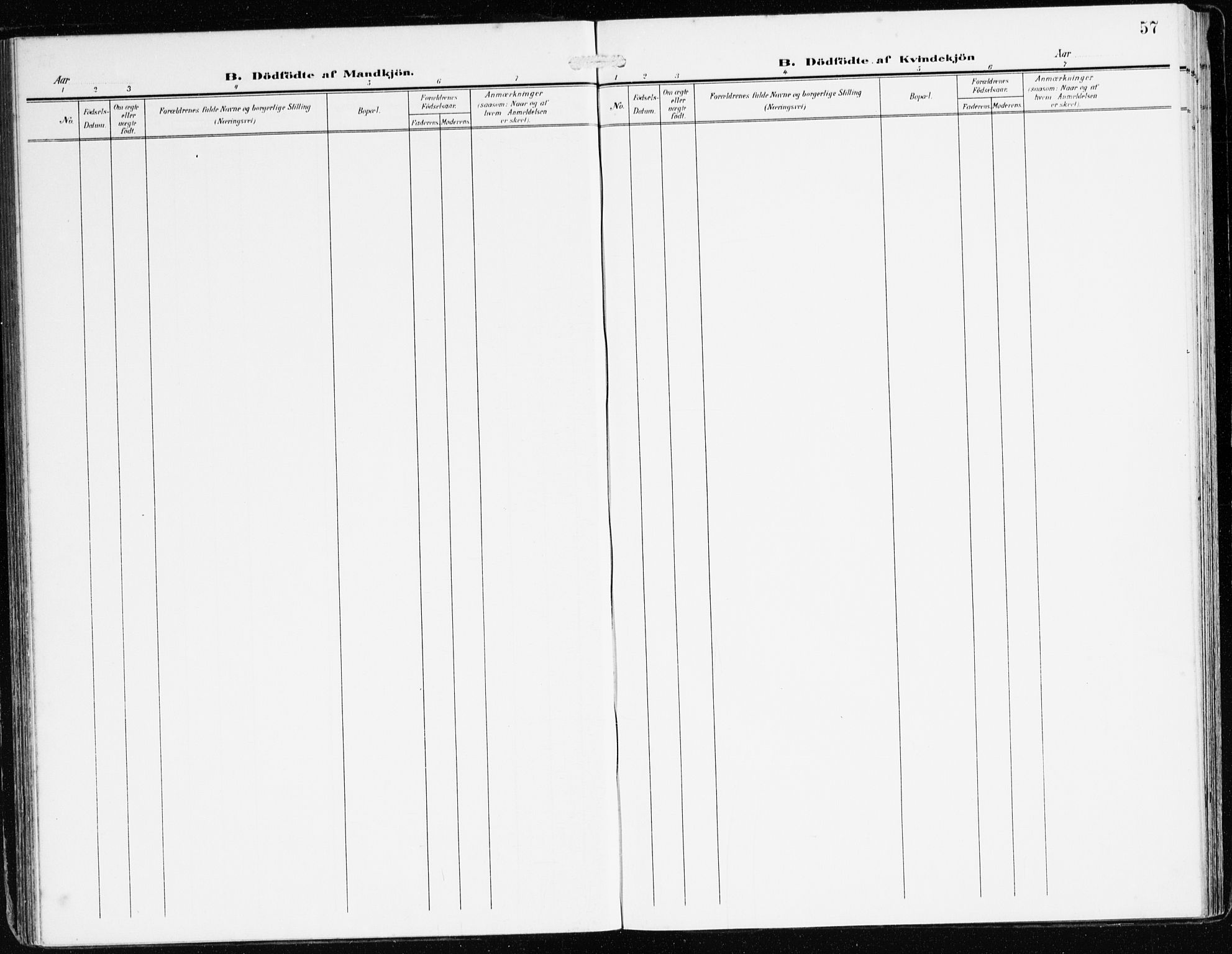 Bremanger sokneprestembete, AV/SAB-A-82201/H/Haa/Haab/L0003: Ministerialbok nr. B 3, 1908-1925, s. 57