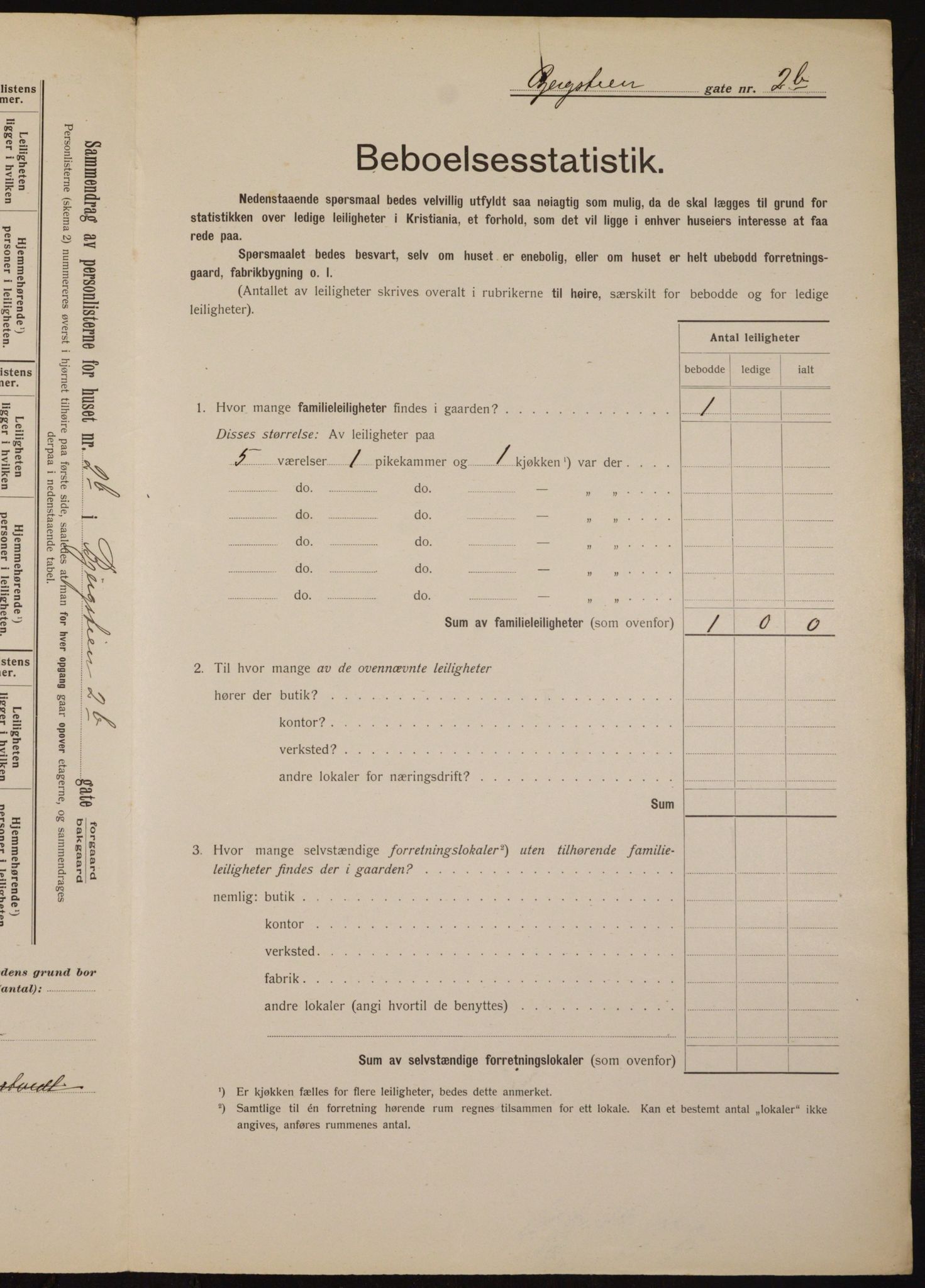 OBA, Kommunal folketelling 1.2.1912 for Kristiania, 1912, s. 4320