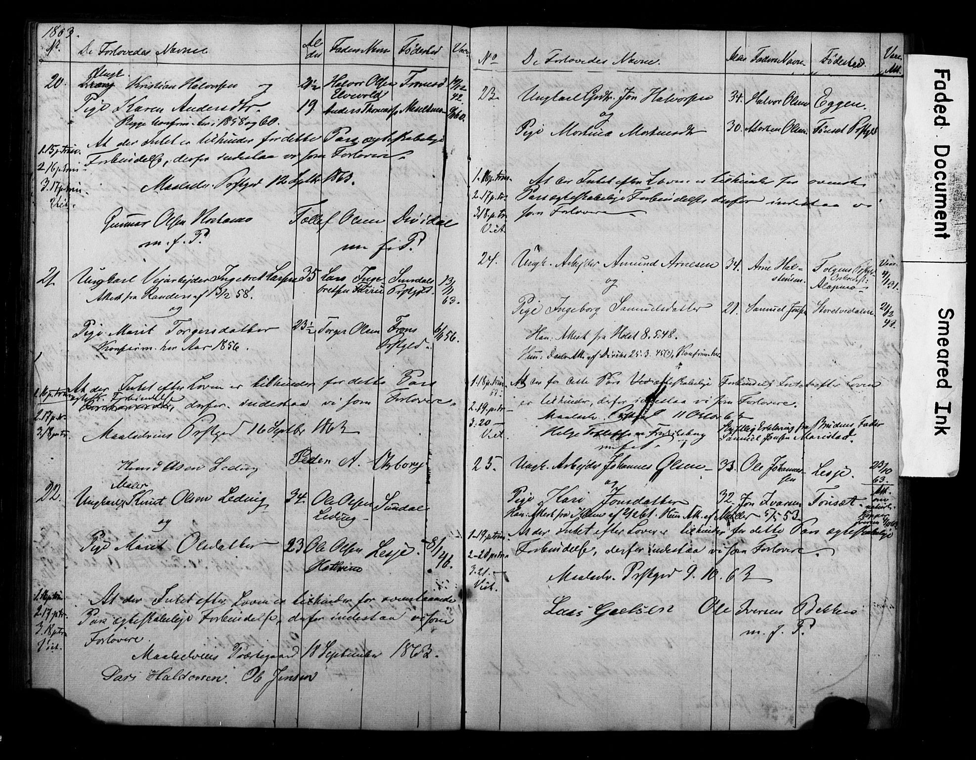 Målselv sokneprestembete, AV/SATØ-S-1311/I/Id/L0037: Lysningsprotokoll nr. 37, 1853-1870