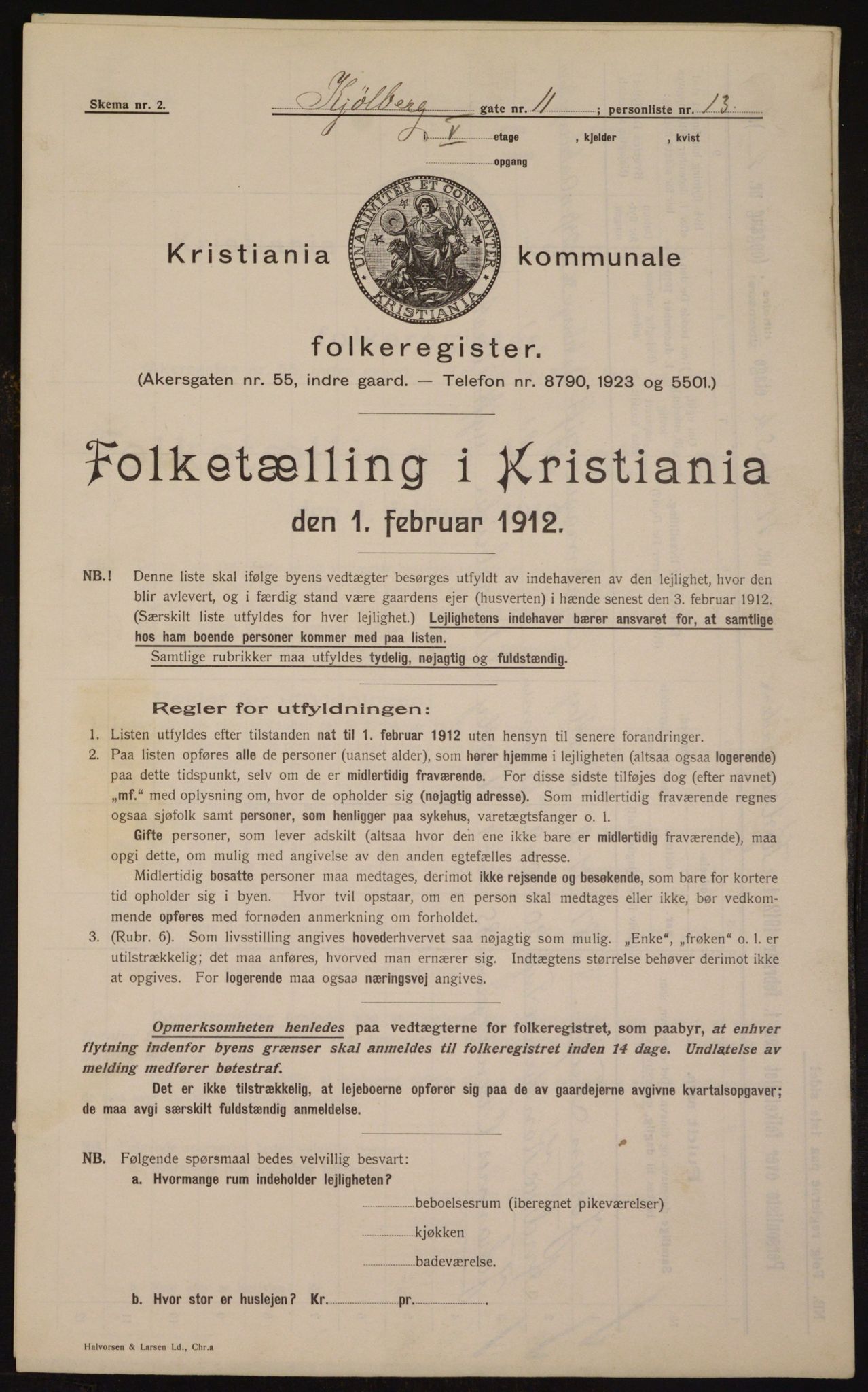 OBA, Kommunal folketelling 1.2.1912 for Kristiania, 1912, s. 51781