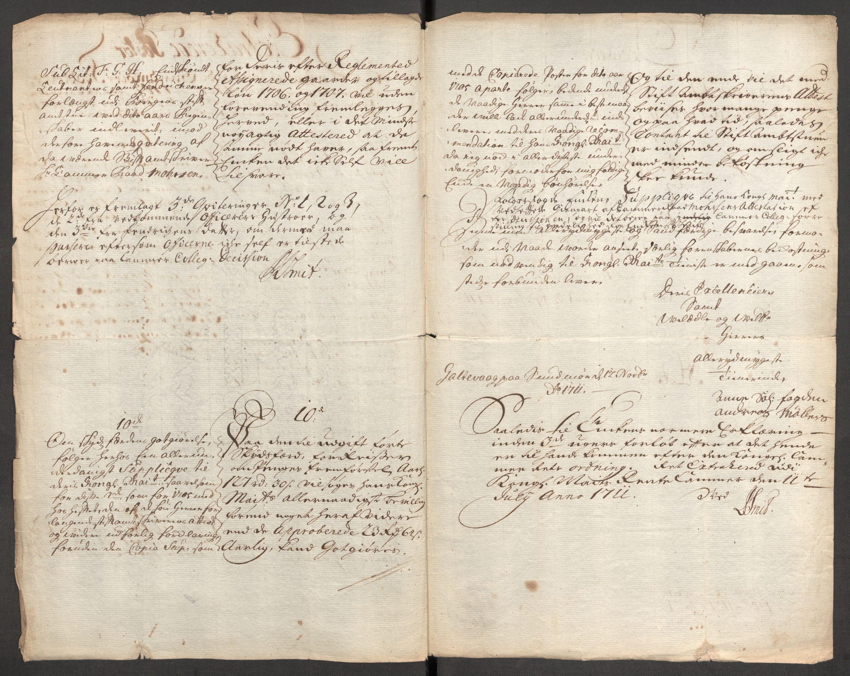 Rentekammeret inntil 1814, Reviderte regnskaper, Fogderegnskap, AV/RA-EA-4092/R54/L3561: Fogderegnskap Sunnmøre, 1706-1707, s. 437