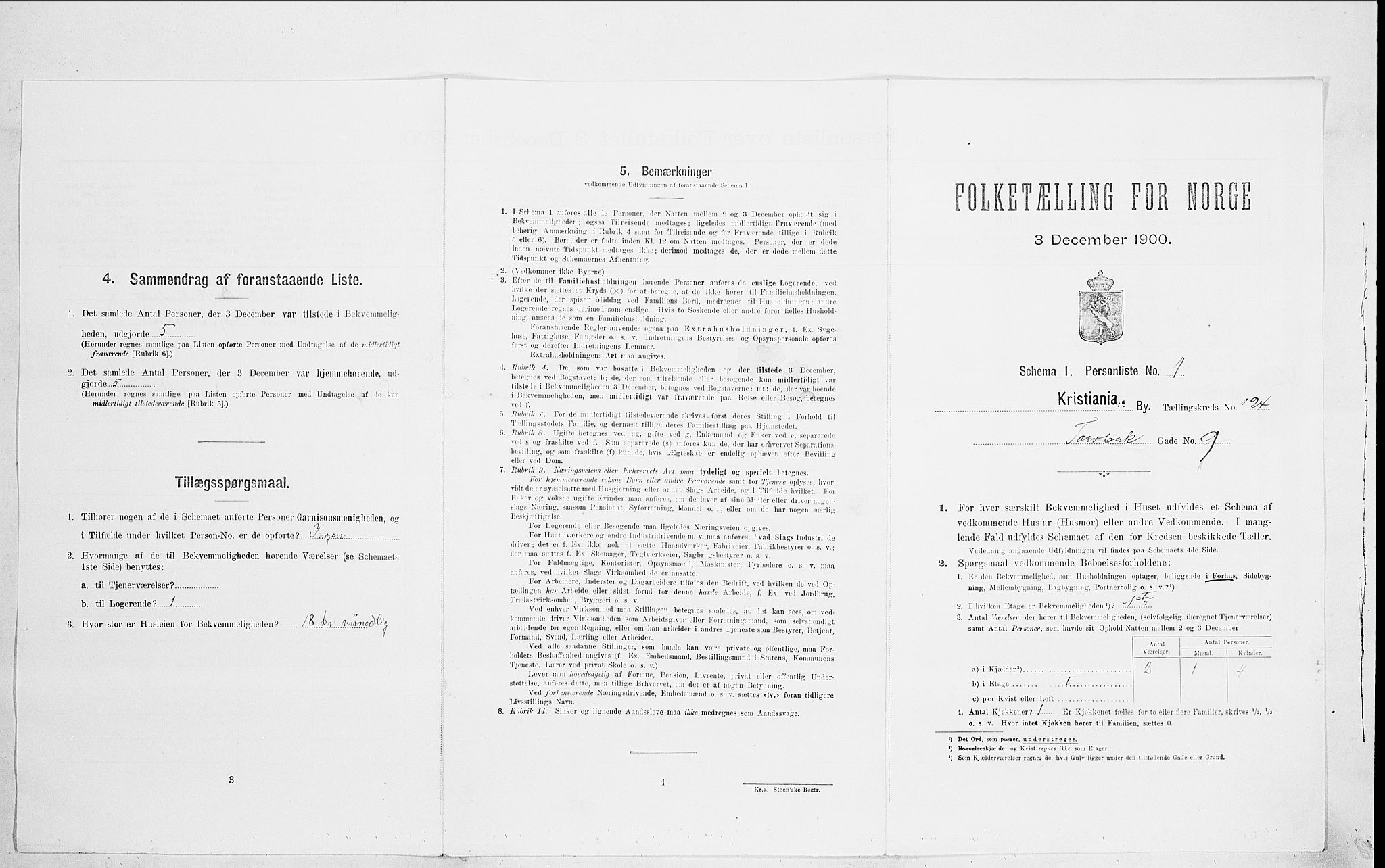 SAO, Folketelling 1900 for 0301 Kristiania kjøpstad, 1900, s. 102874