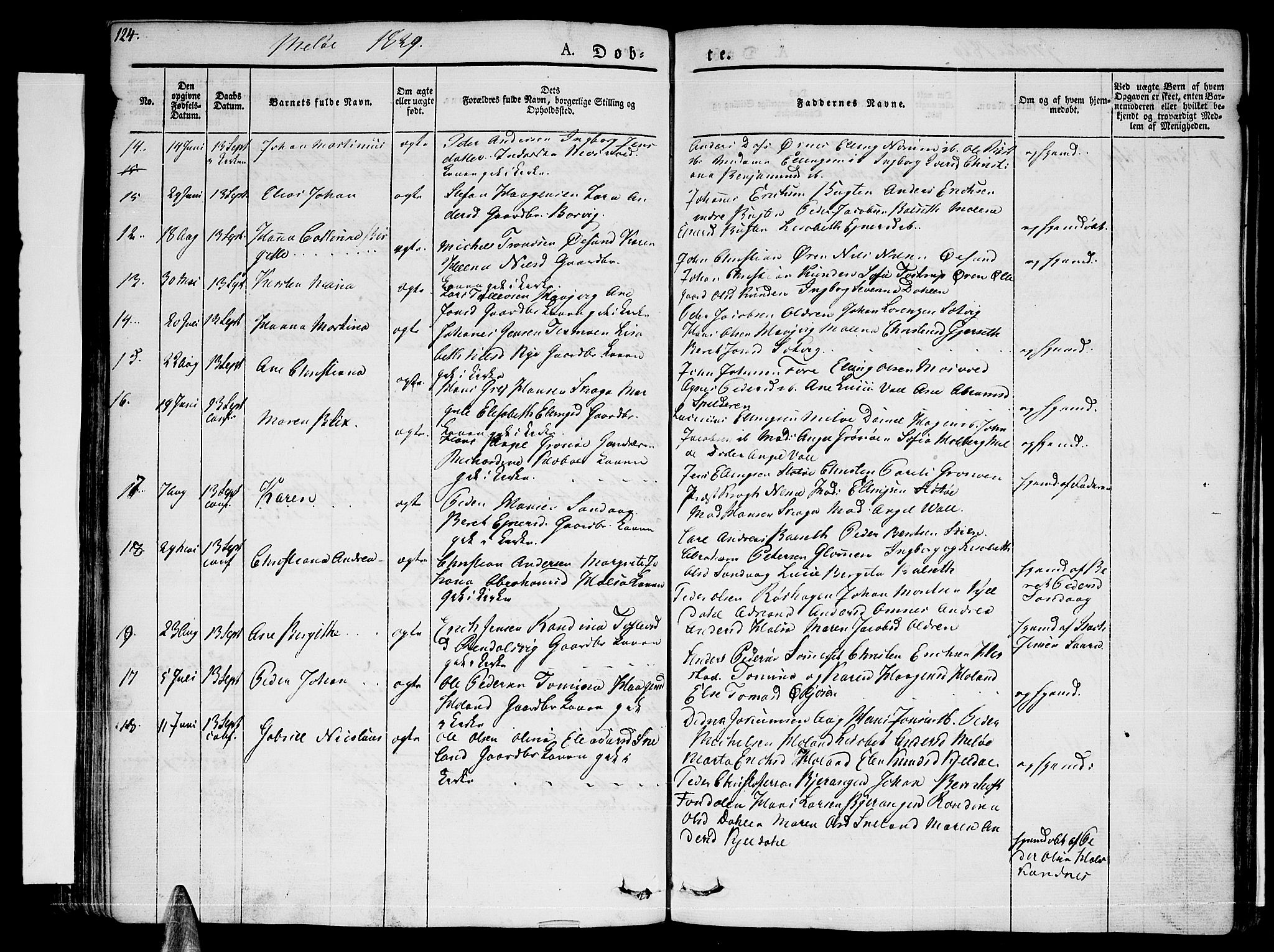 Ministerialprotokoller, klokkerbøker og fødselsregistre - Nordland, AV/SAT-A-1459/841/L0598: Ministerialbok nr. 841A06 /2, 1825-1844, s. 124