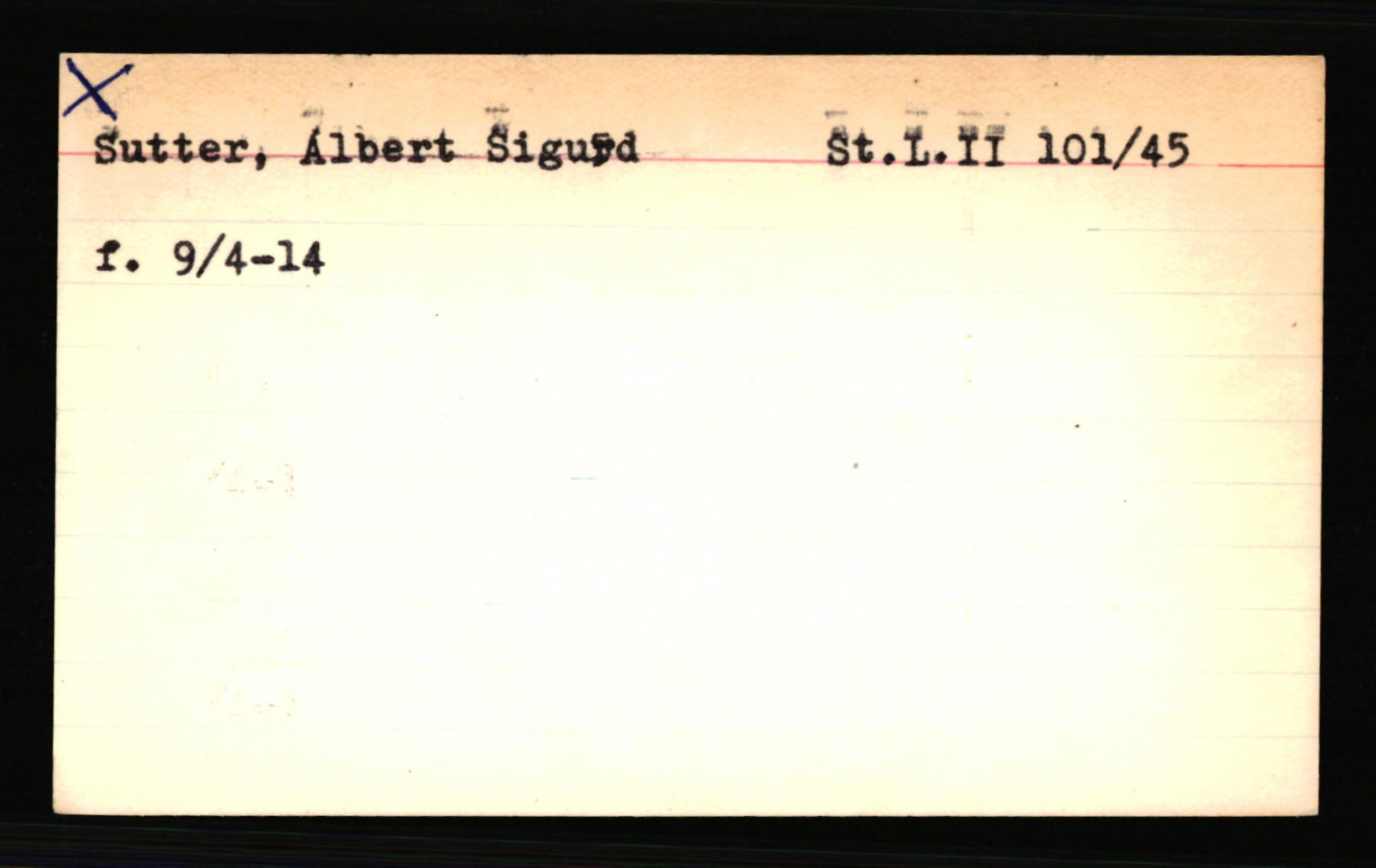 SS- und Polizeigericht Nord (IX), AV/RA-RAFA-3182/0001/C/Ca/L0006: kartotekkort for personer alfabetisk på etternavn: Q-S, 1940-1945, s. 695