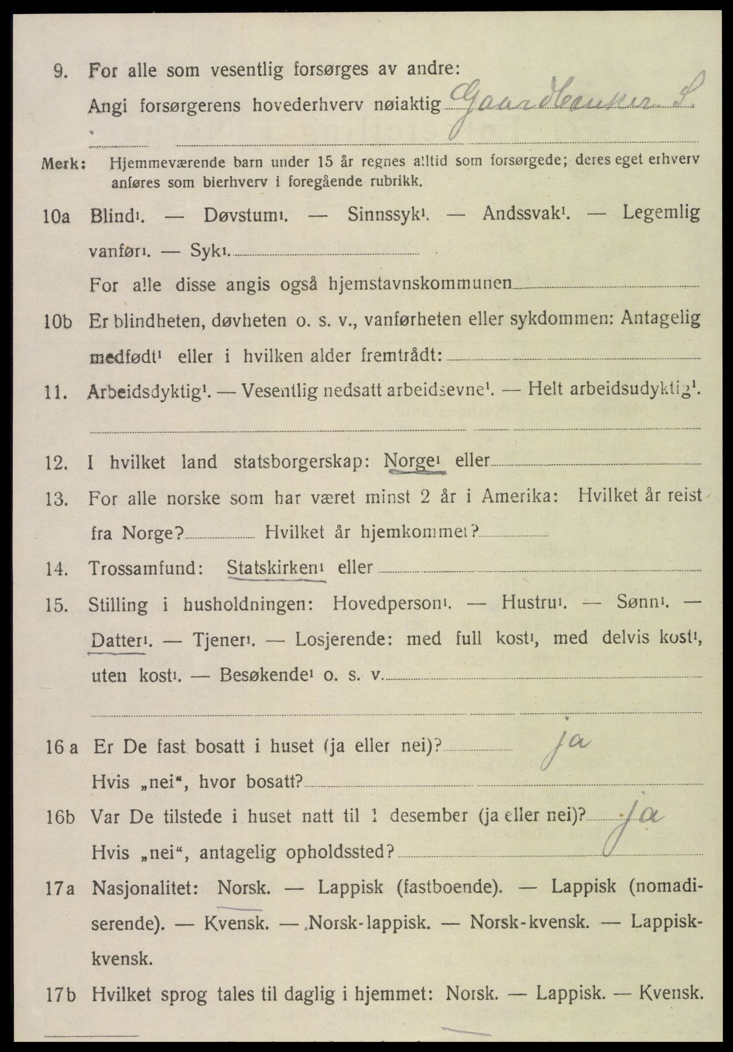SAT, Folketelling 1920 for 1735 Kvam herred, 1920, s. 1404