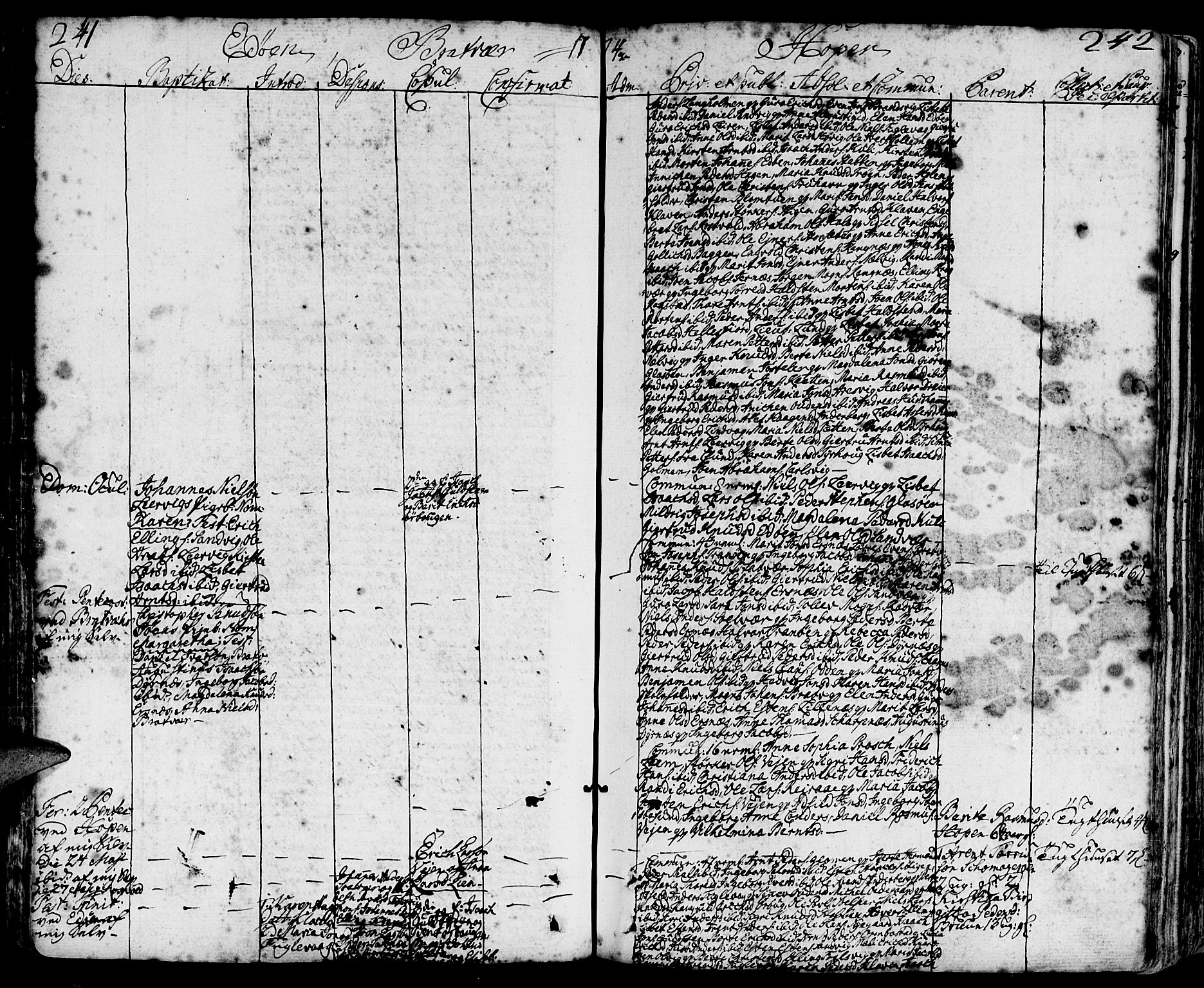 Ministerialprotokoller, klokkerbøker og fødselsregistre - Møre og Romsdal, AV/SAT-A-1454/581/L0932: Ministerialbok nr. 581A02, 1767-1823, s. 241-242