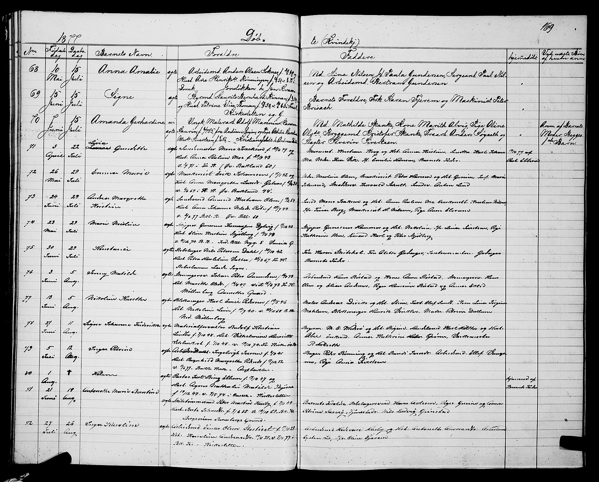 Ministerialprotokoller, klokkerbøker og fødselsregistre - Sør-Trøndelag, SAT/A-1456/604/L0220: Klokkerbok nr. 604C03, 1870-1885, s. 169
