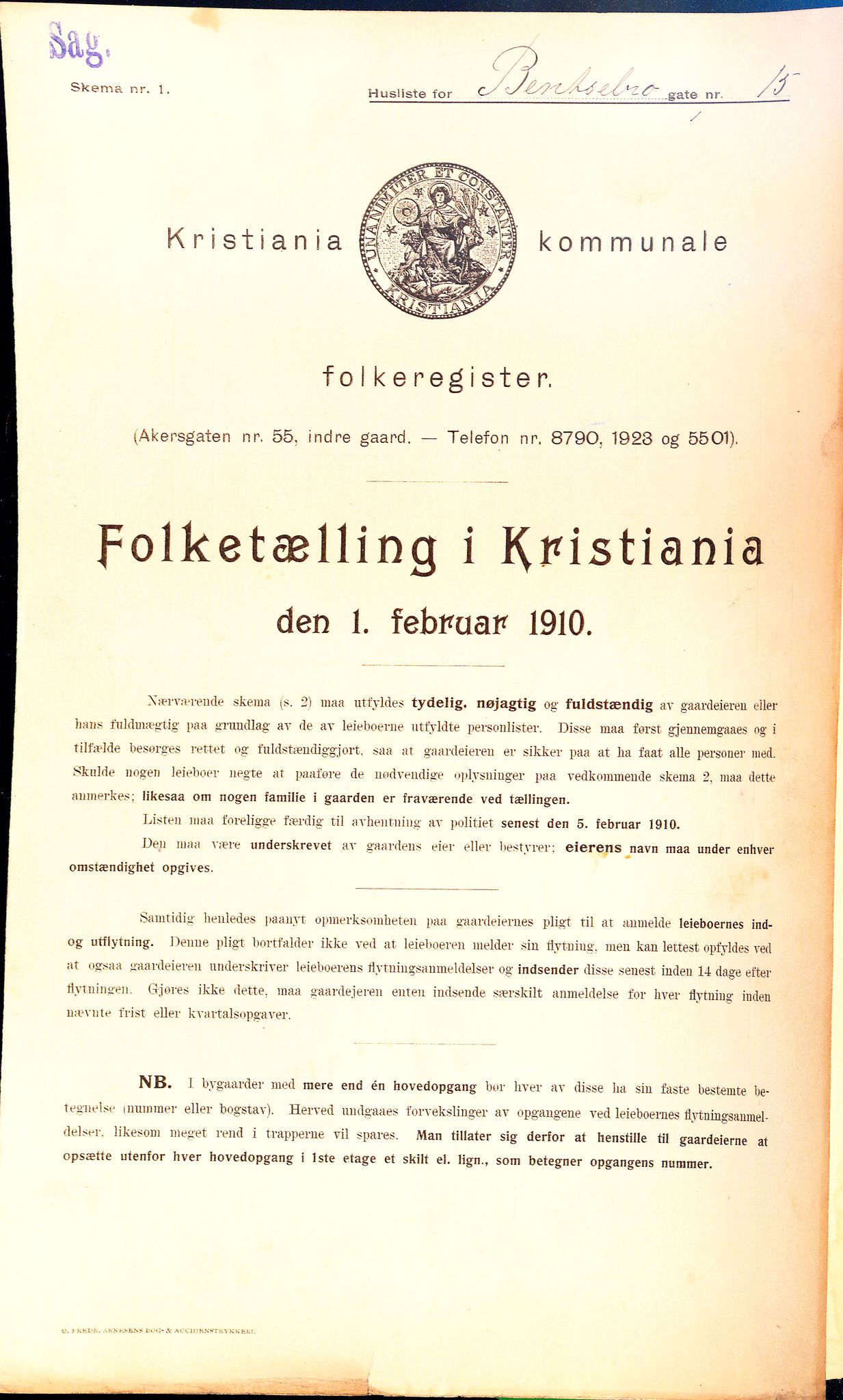 OBA, Kommunal folketelling 1.2.1910 for Kristiania, 1910, s. 3324