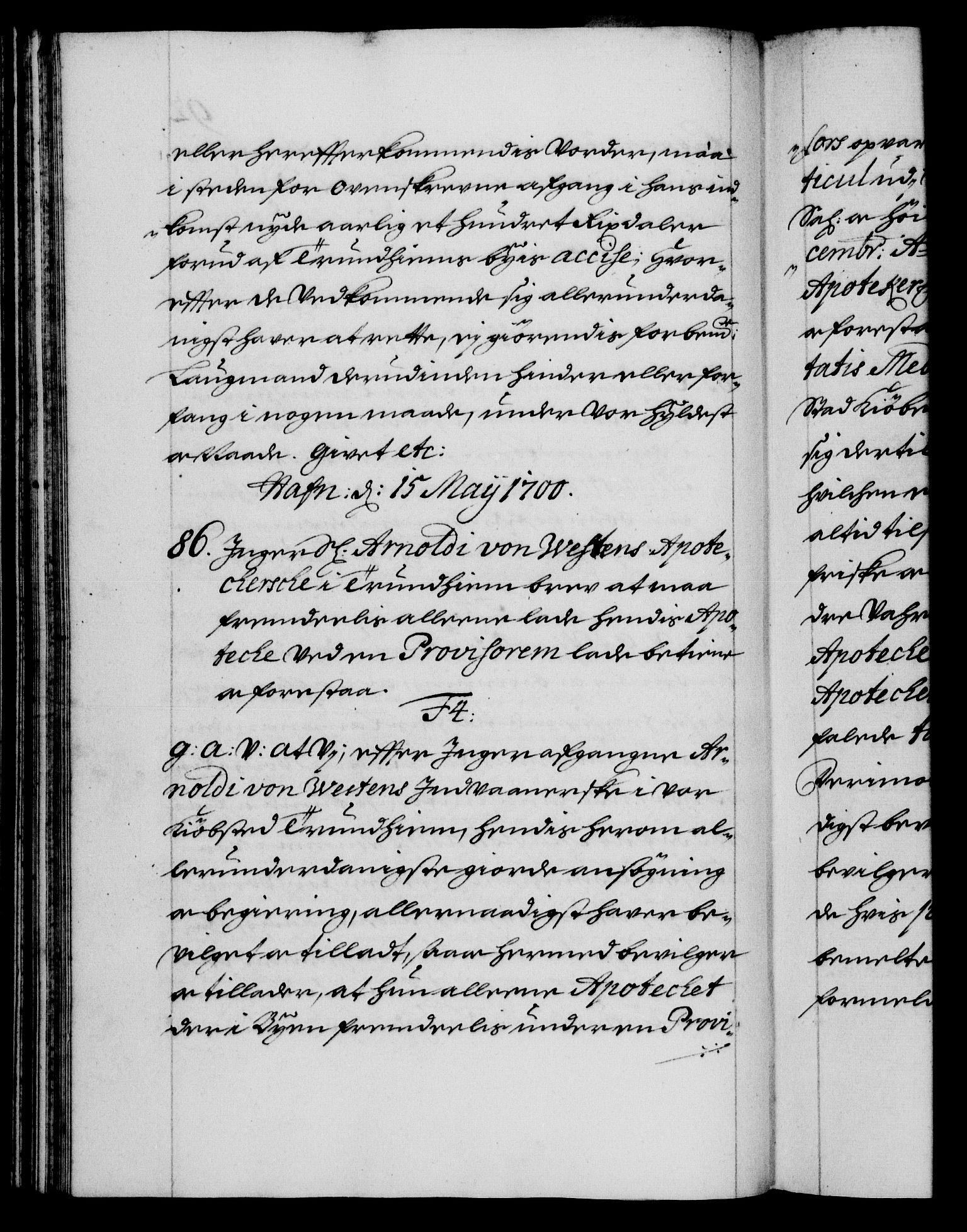 Danske Kanselli 1572-1799, AV/RA-EA-3023/F/Fc/Fca/Fcaa/L0018: Norske registre, 1699-1703, s. 92b