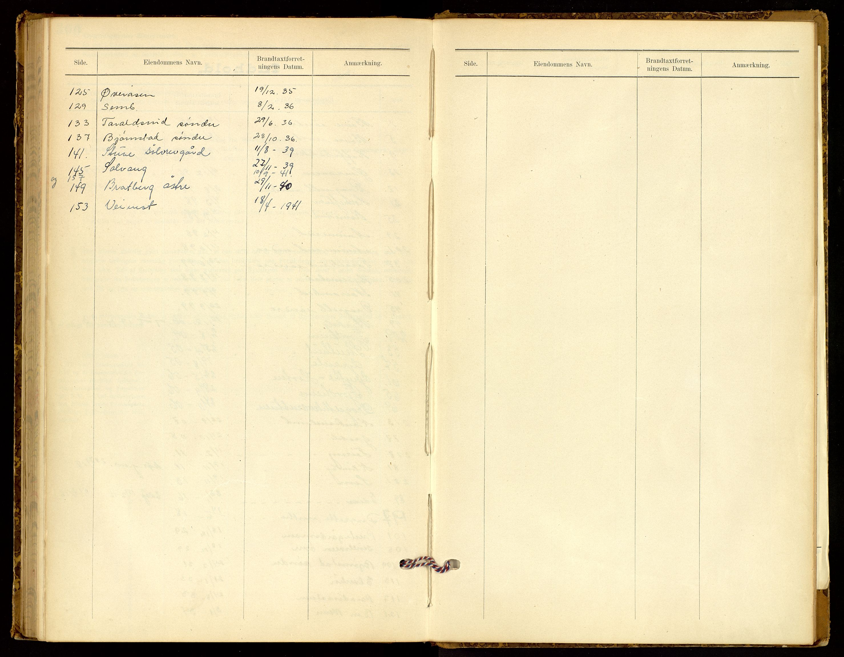 Norges Brannkasse, Biri, SAH/NBRANB-043/Fa/L0006: Branntakstprotokoll - skjema, 1895-1949