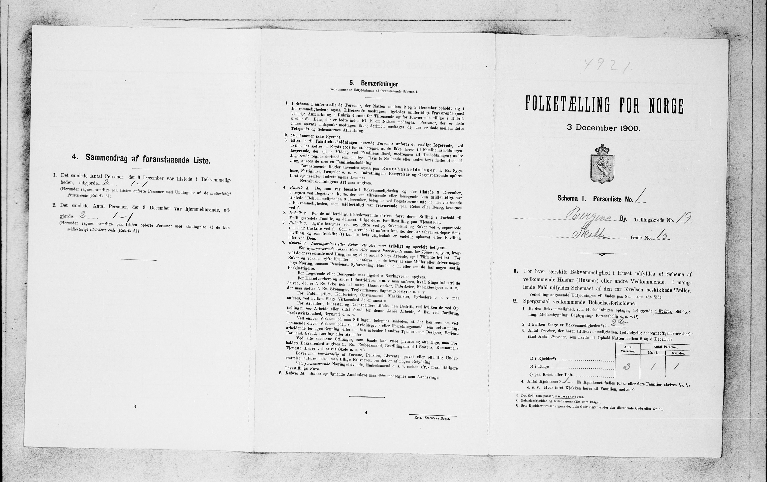 SAB, Folketelling 1900 for 1301 Bergen kjøpstad, 1900, s. 3796