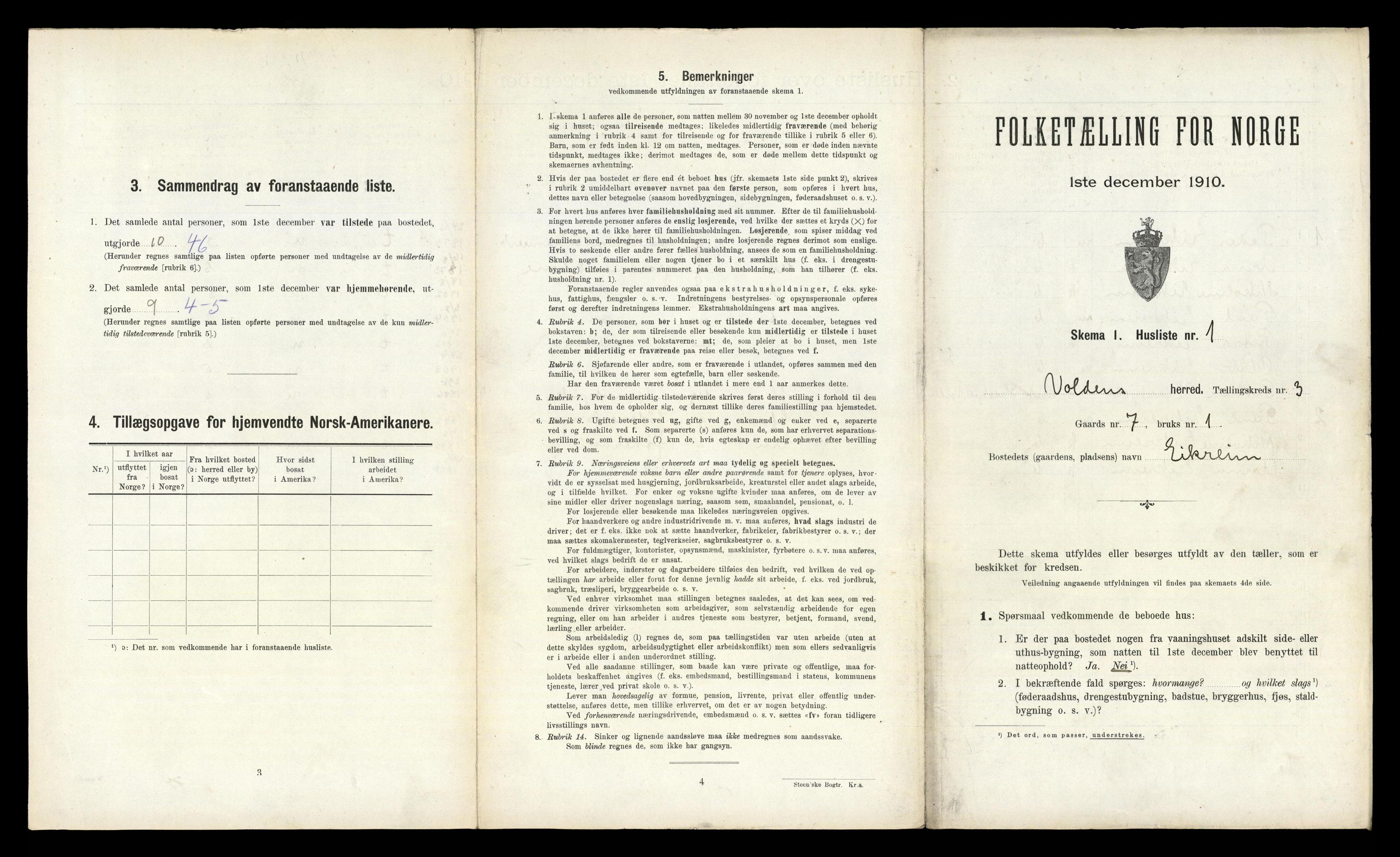 RA, Folketelling 1910 for 1519 Volda herred, 1910, s. 152