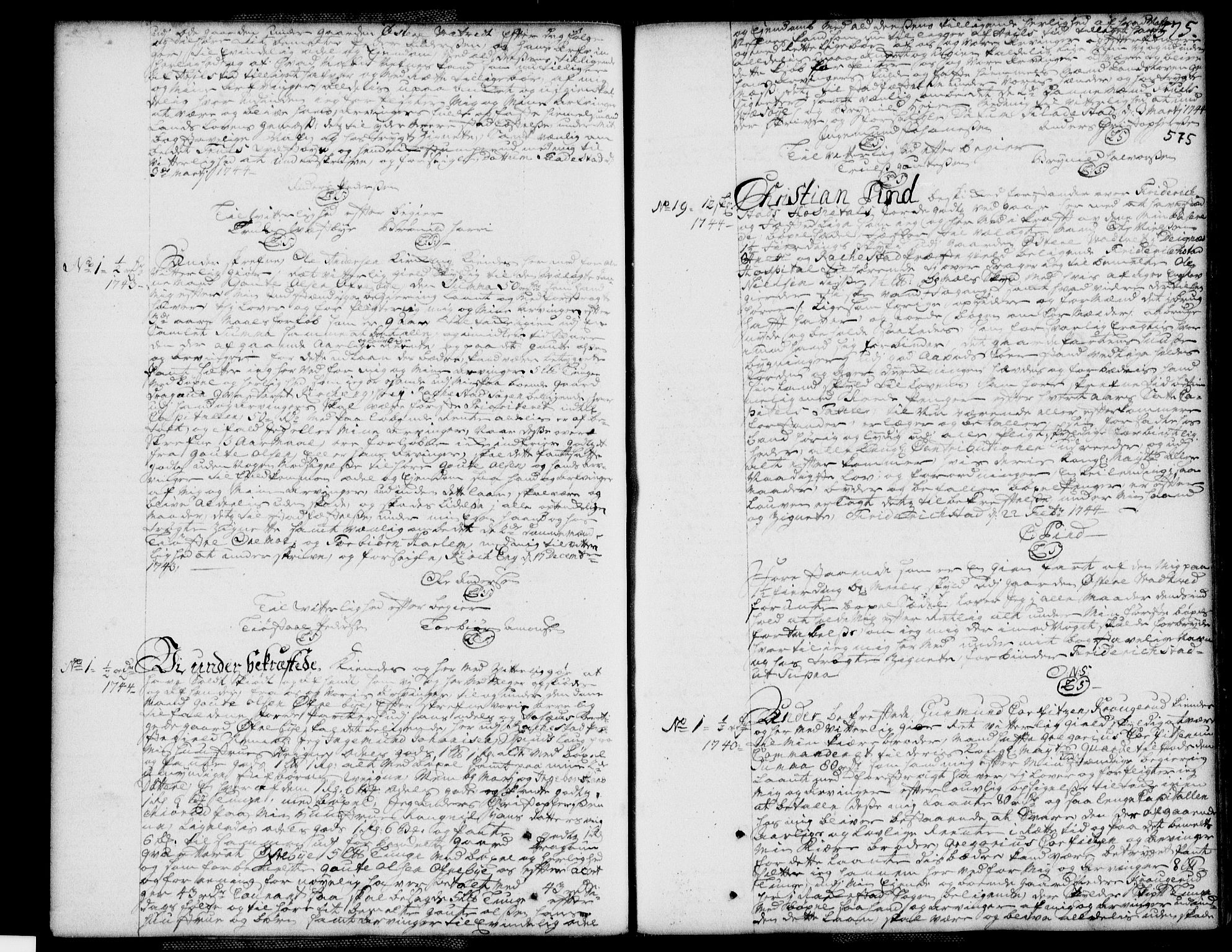 Rakkestad sorenskriveri, SAO/A-10686/G/Gb/Gba/Gbaa/L0001b: Pantebok nr. 1b, 1741-1748, s. 575