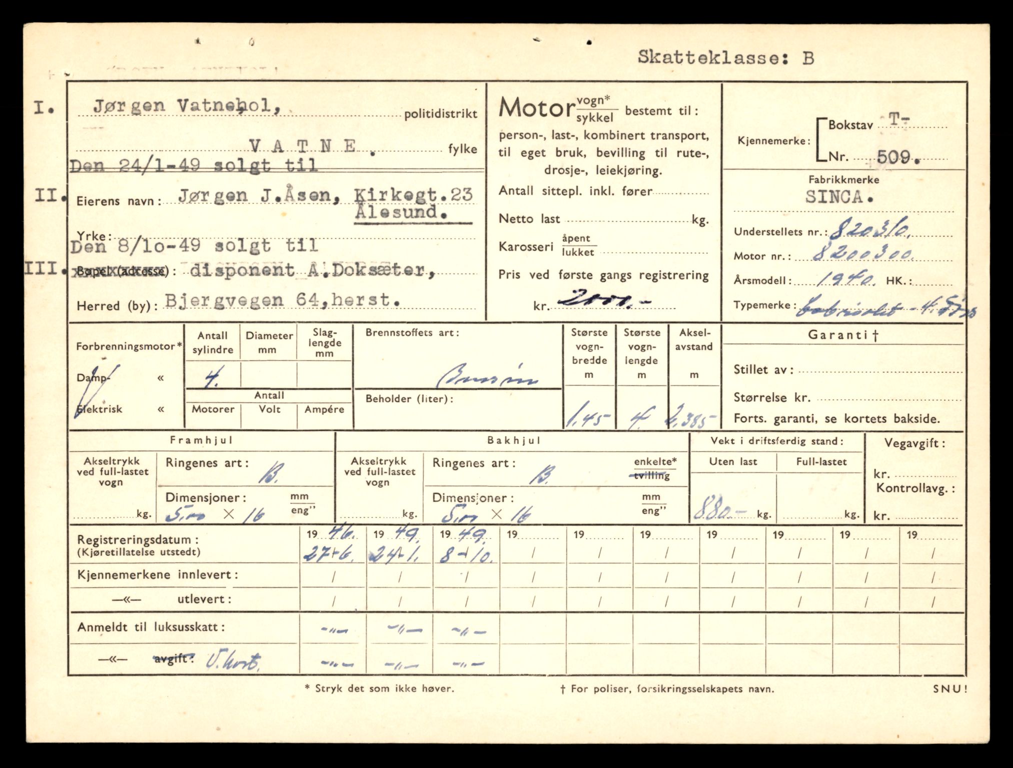 Møre og Romsdal vegkontor - Ålesund trafikkstasjon, AV/SAT-A-4099/F/Fe/L0005: Registreringskort for kjøretøy T 443 - T 546, 1927-1998, s. 1150