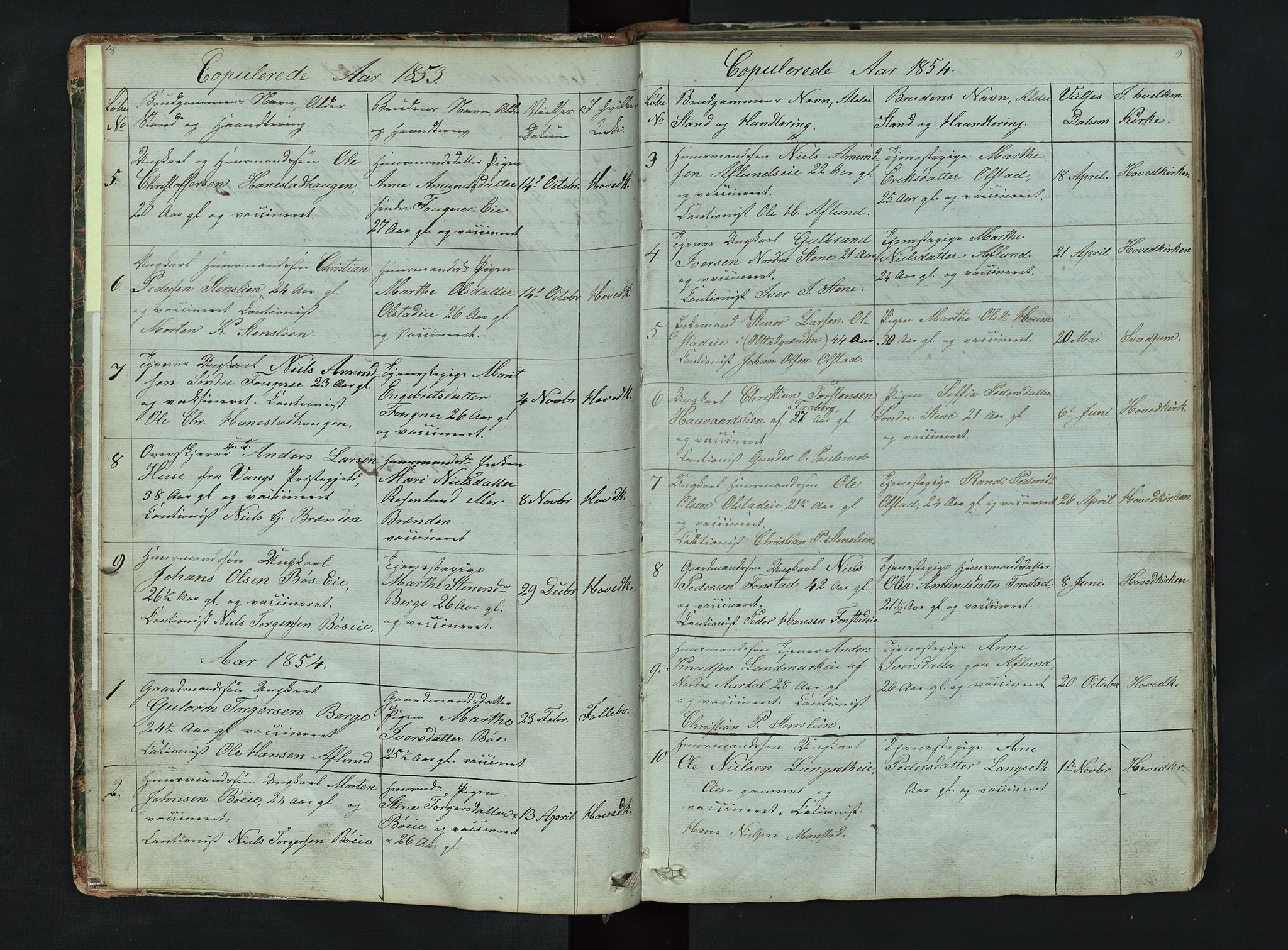 Gausdal prestekontor, AV/SAH-PREST-090/H/Ha/Hab/L0006: Klokkerbok nr. 6, 1846-1893, s. 8-9