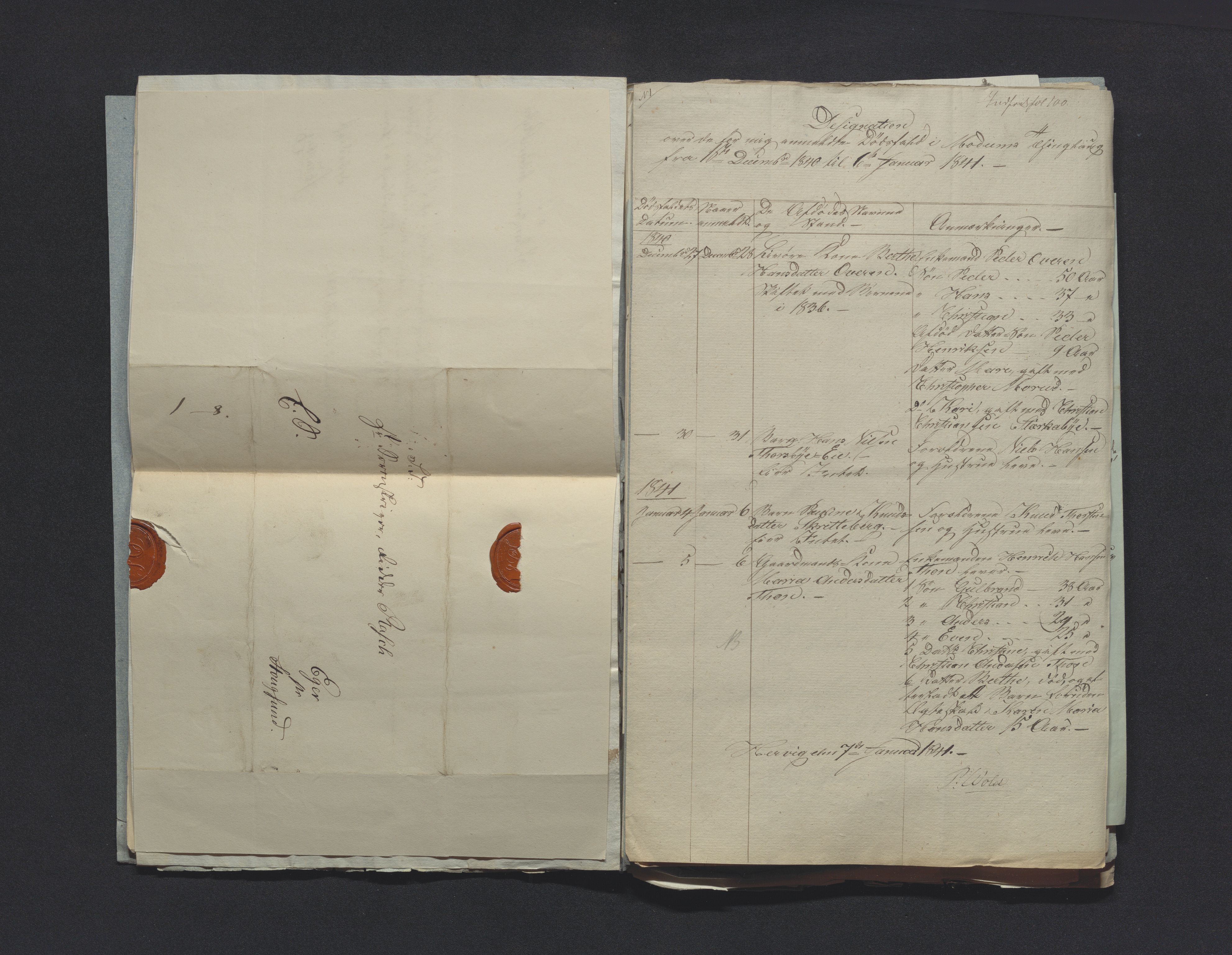Eiker, Modum og Sigdal sorenskriveri, AV/SAKO-A-123/H/Ha/Hab/L0006: Dødsfallsmeldinger, 1841-1845