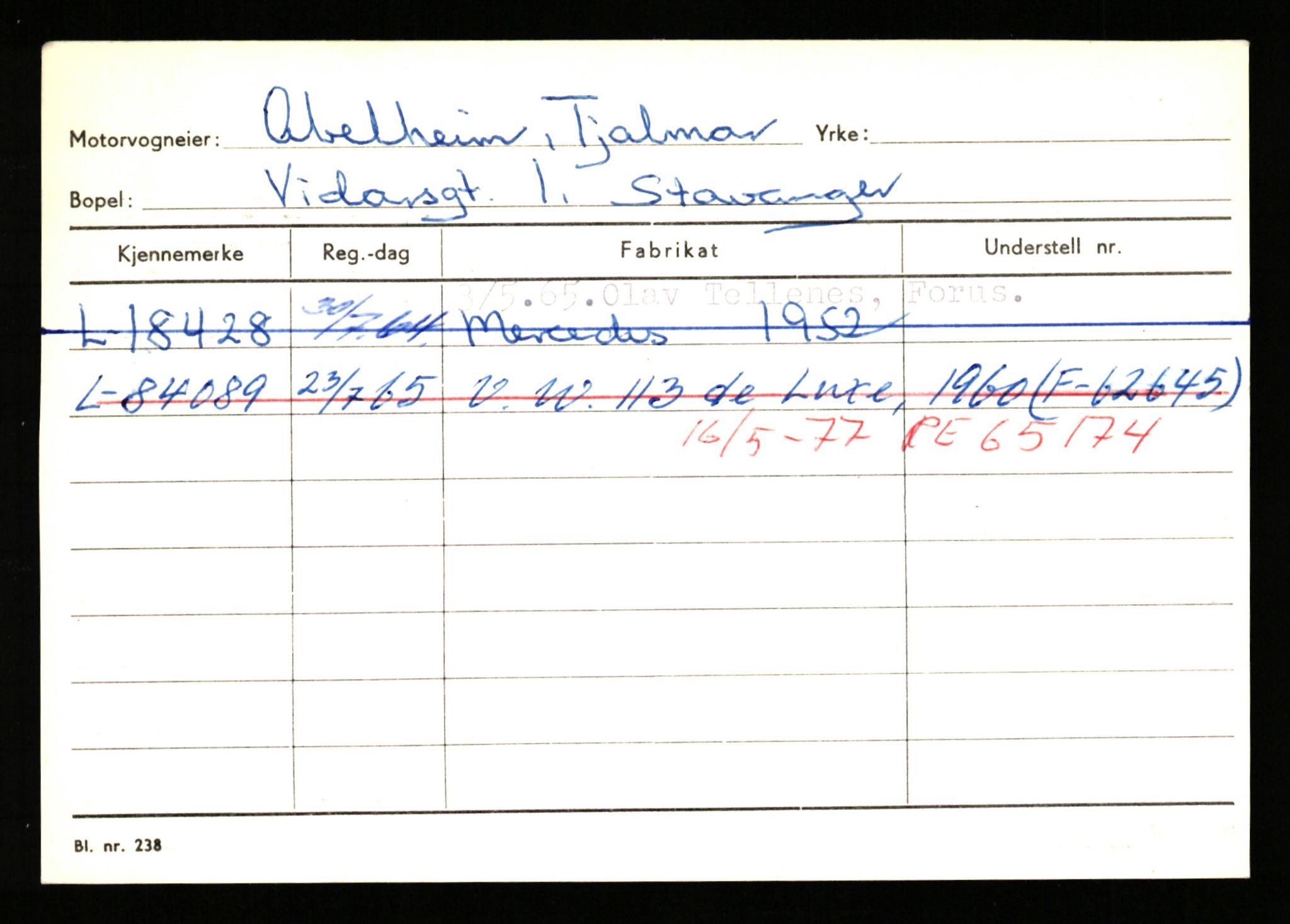 Stavanger trafikkstasjon, SAST/A-101942/0/H/L0001: Abarbanell - Askerud, 1930-1971, s. 29