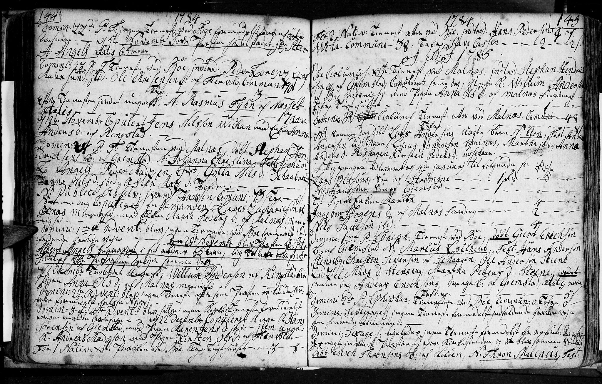 Ministerialprotokoller, klokkerbøker og fødselsregistre - Nordland, AV/SAT-A-1459/891/L1297: Ministerialbok nr. 891A02, 1759-1820, s. 244-245