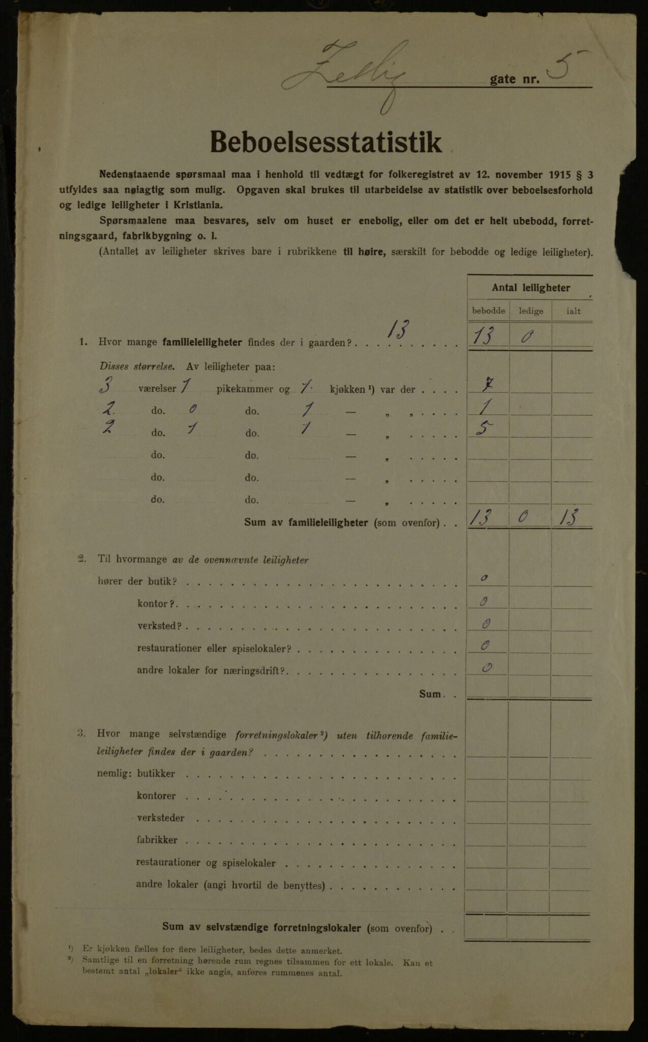 OBA, Kommunal folketelling 1.12.1923 for Kristiania, 1923, s. 141957