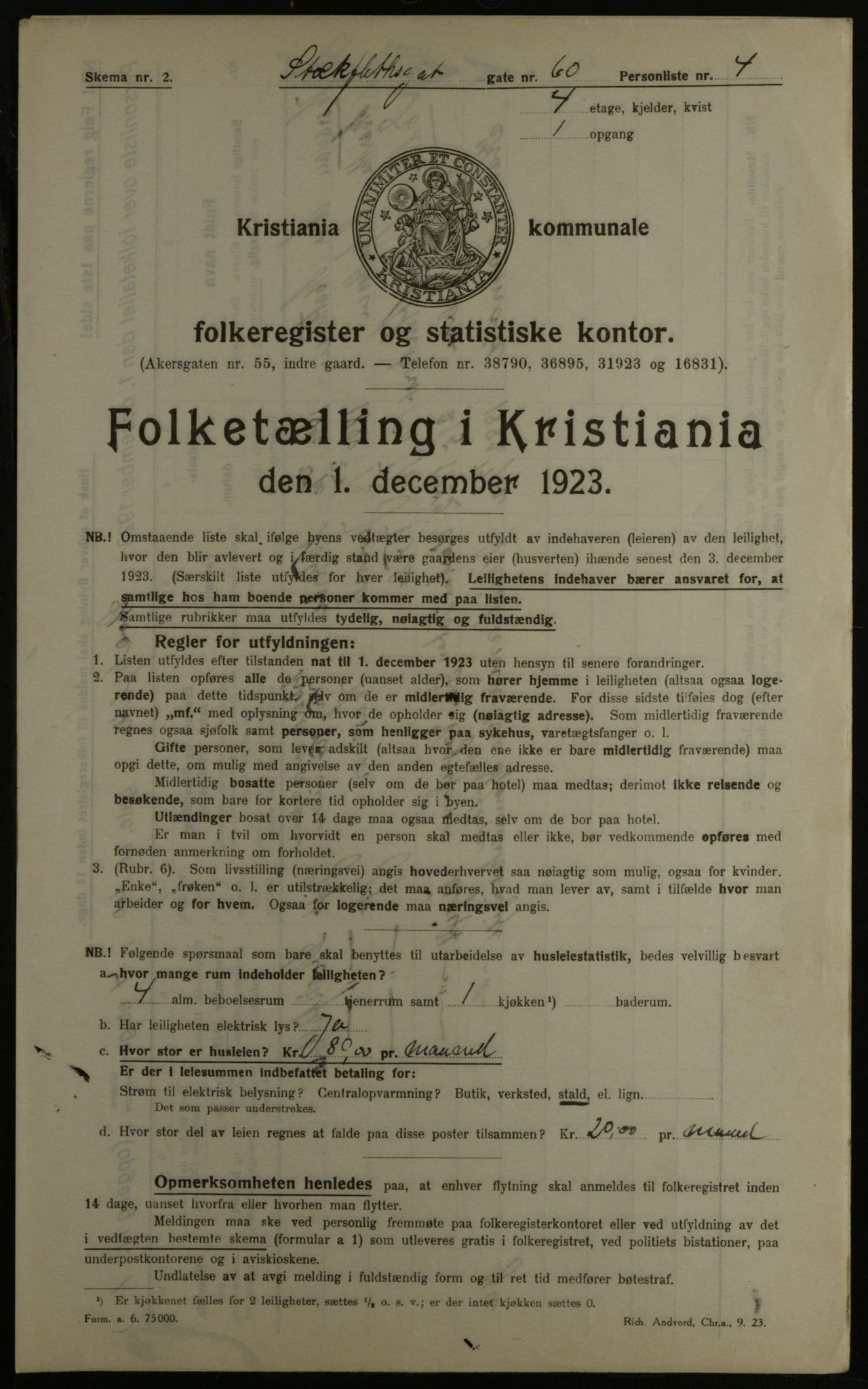 OBA, Kommunal folketelling 1.12.1923 for Kristiania, 1923, s. 113608