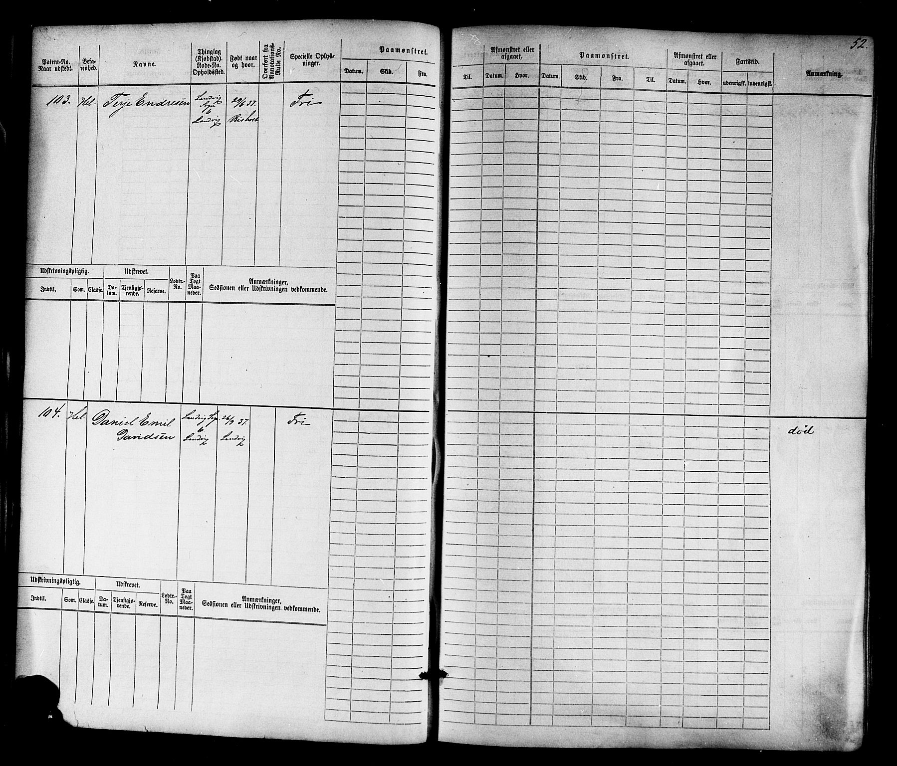 Grimstad mønstringskrets, AV/SAK-2031-0013/F/Fb/L0009: Hovedrulle nr 1-768, V-22, 1868-1870, s. 55