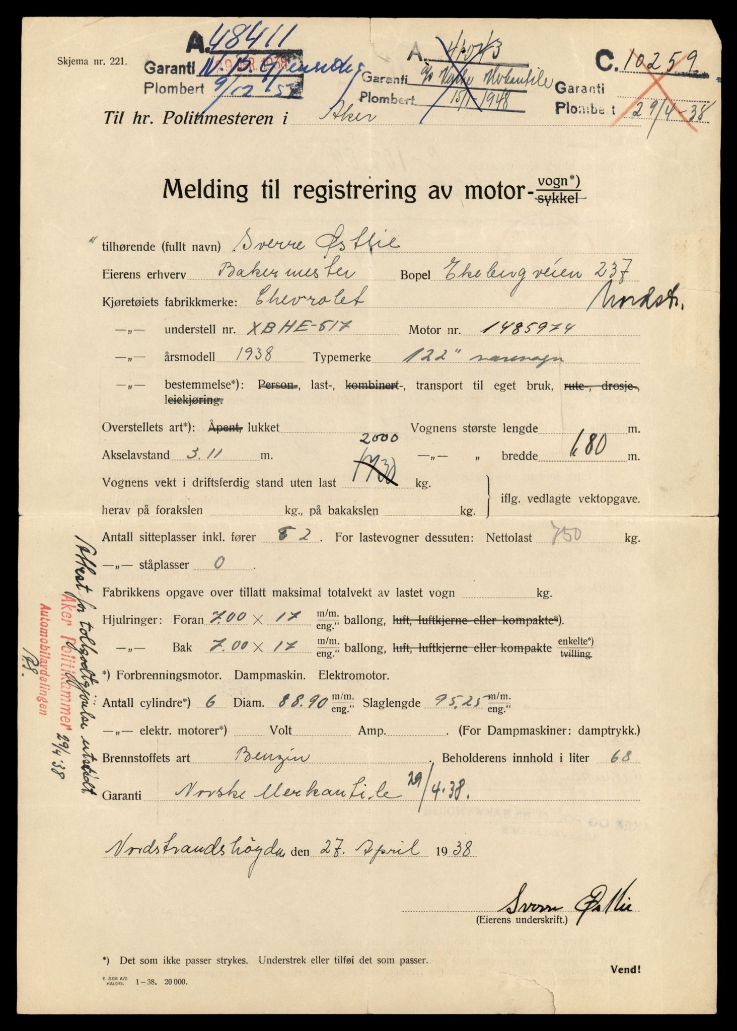 Møre og Romsdal vegkontor - Ålesund trafikkstasjon, AV/SAT-A-4099/F/Fe/L0035: Registreringskort for kjøretøy T 12653 - T 12829, 1927-1998, s. 1838