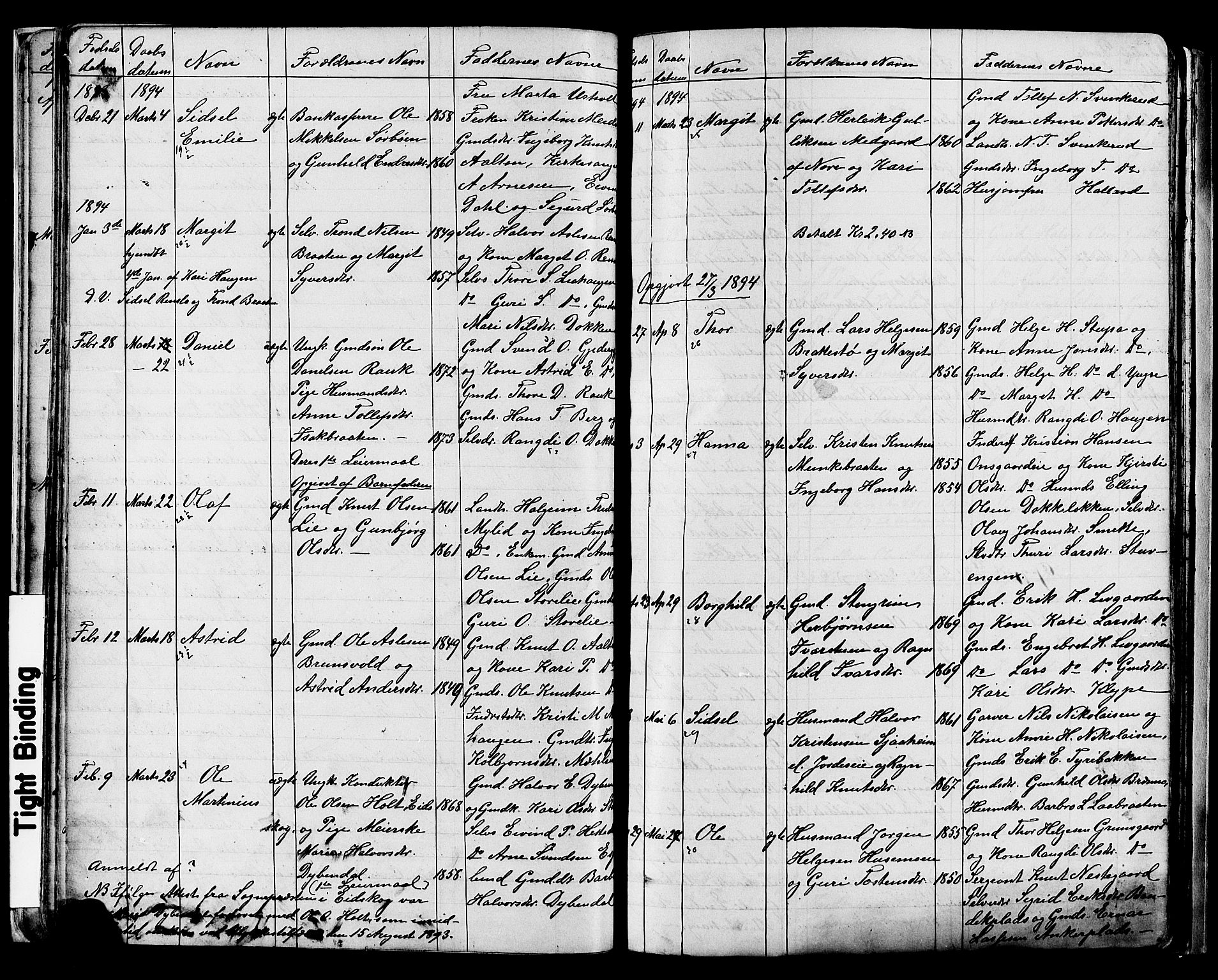 Nes kirkebøker, AV/SAKO-A-236/G/Ga/L0003: Klokkerbok nr. I 3, 1889-1909