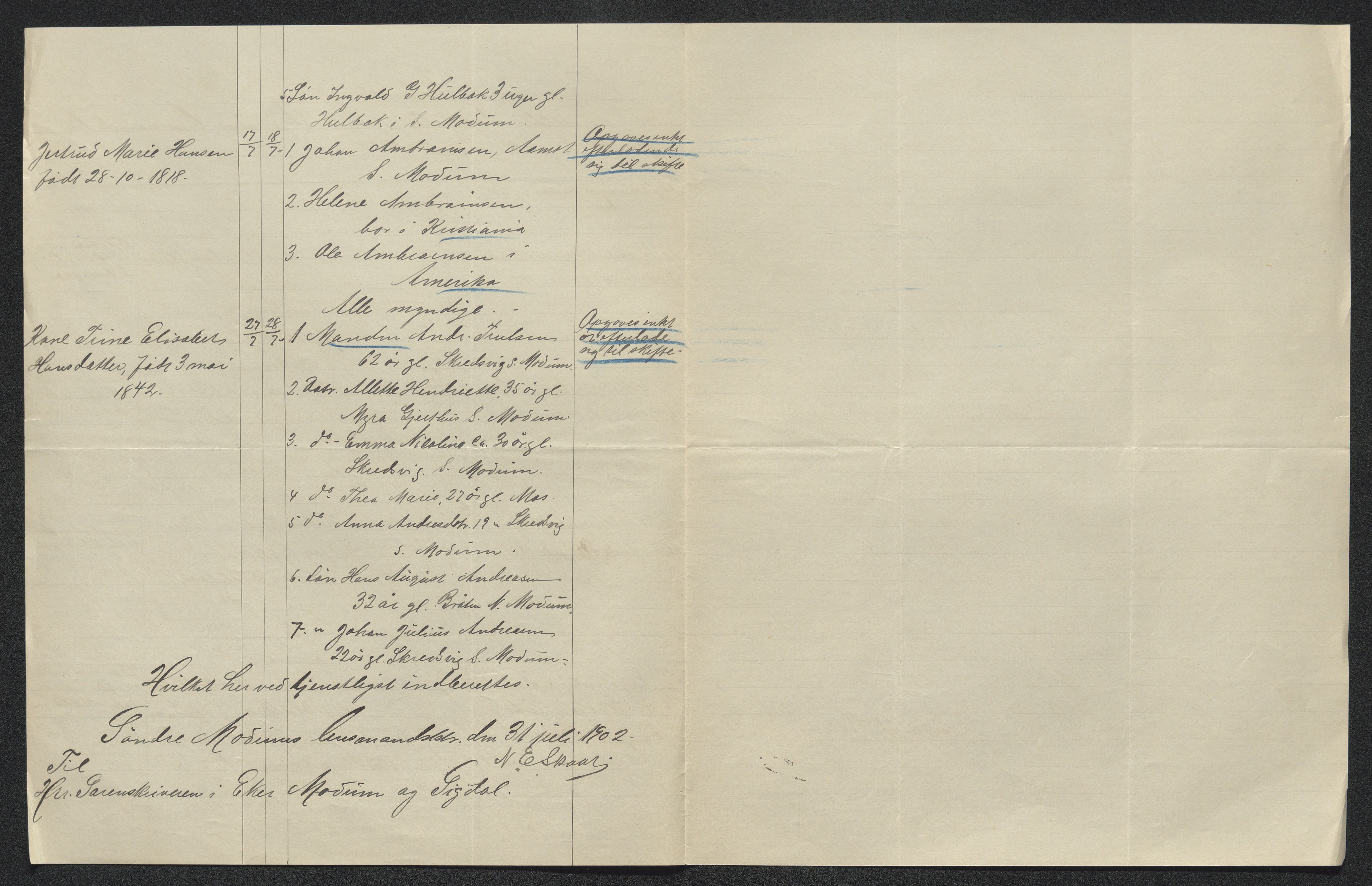 Eiker, Modum og Sigdal sorenskriveri, AV/SAKO-A-123/H/Ha/Hab/L0029: Dødsfallsmeldinger, 1902, s. 206