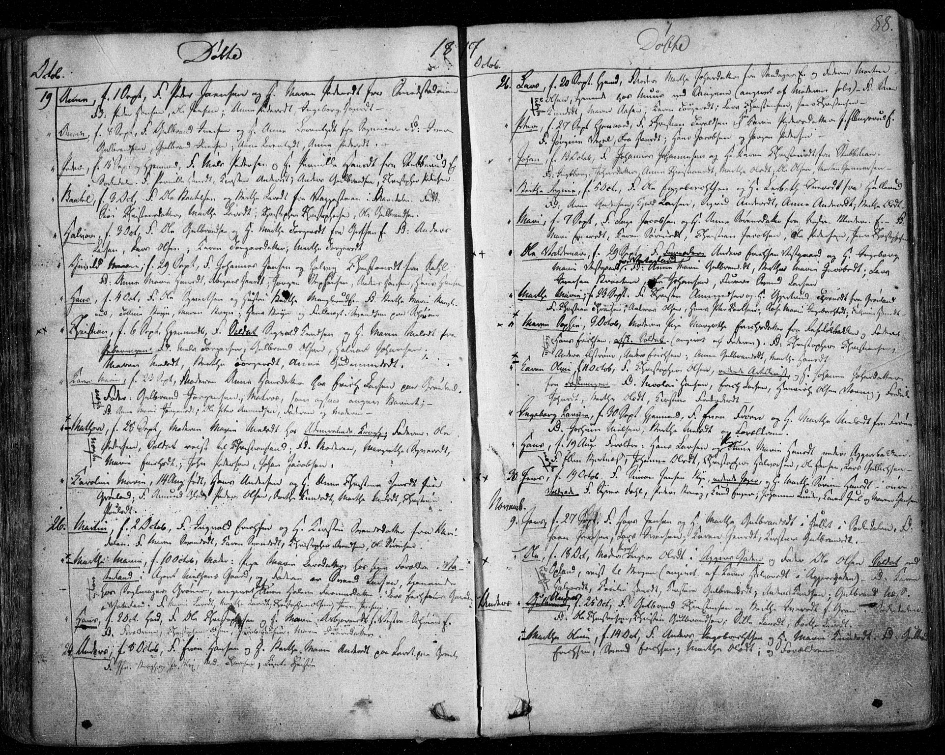 Aker prestekontor kirkebøker, SAO/A-10861/F/L0011: Ministerialbok nr. 11, 1810-1819, s. 88