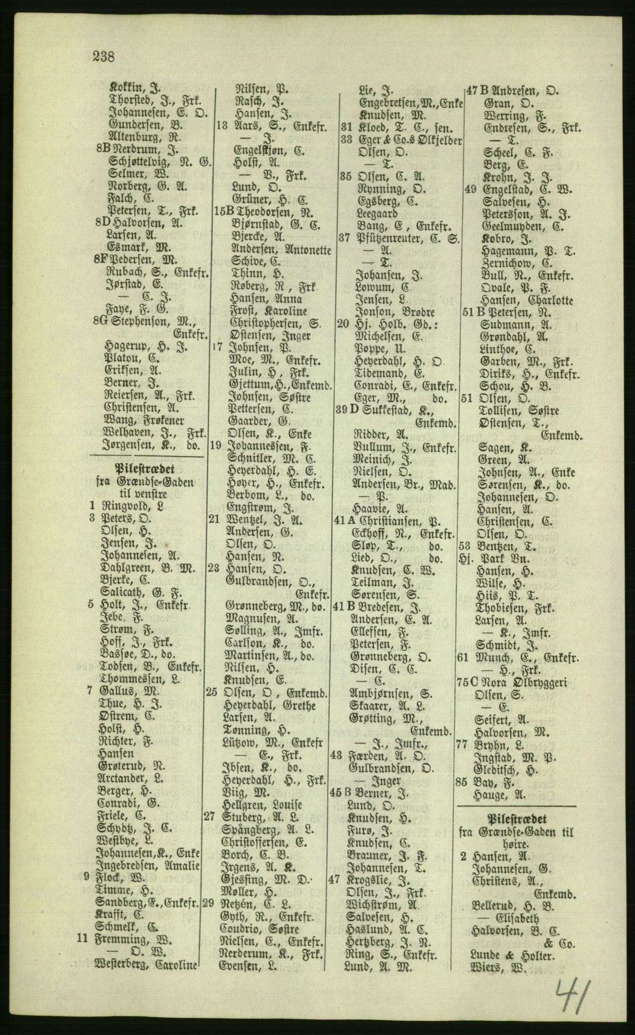 Kristiania/Oslo adressebok, PUBL/-, 1879, s. 238